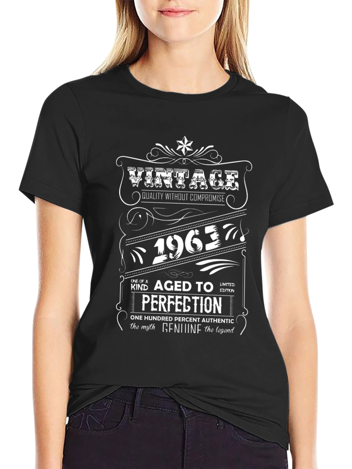 Black Vintage 1963 Aged to Perfection T-Shirt view 2
