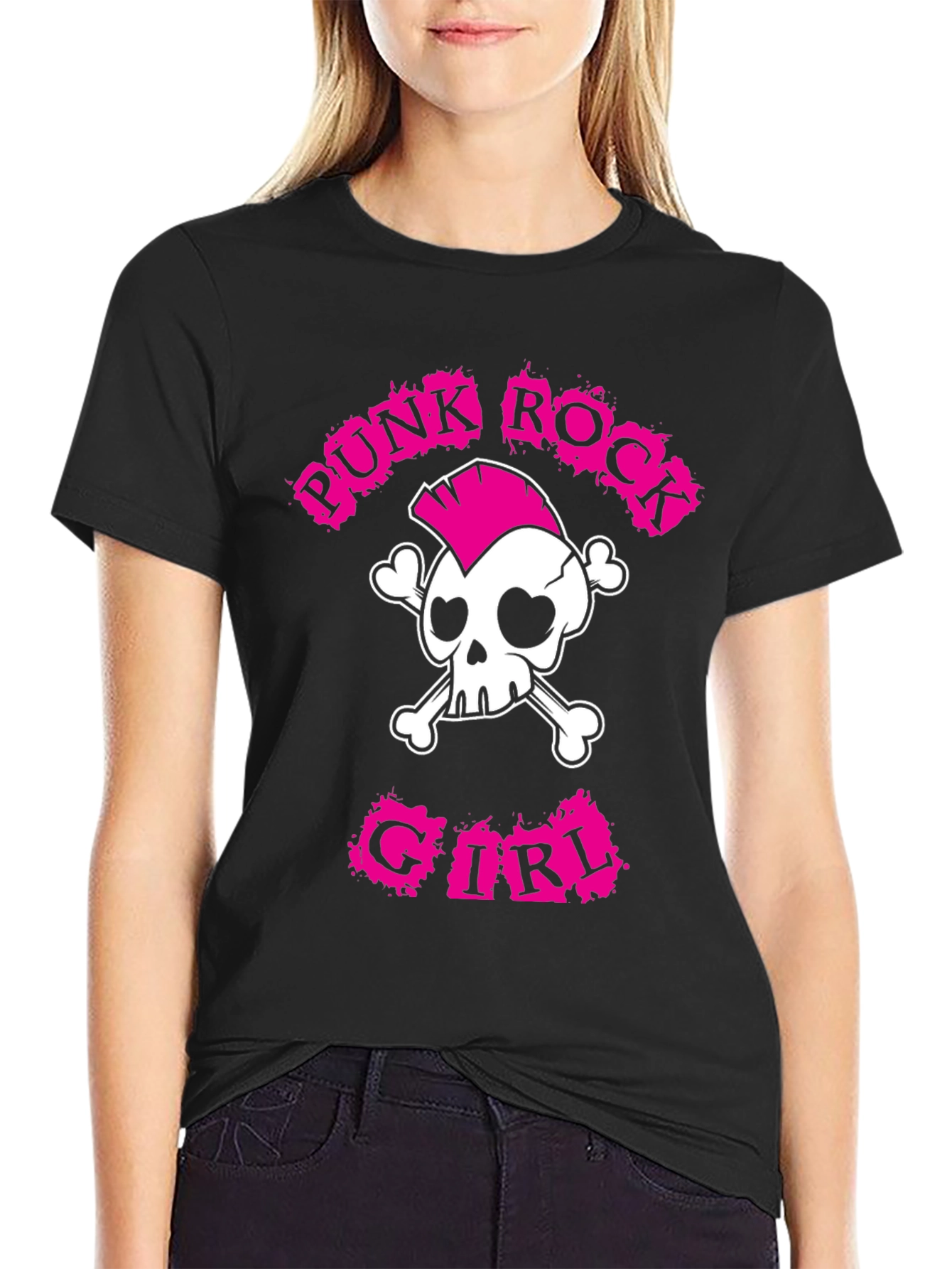 Punk Rock Girl T-Shirt: Skull & Crossbones Tee - 2