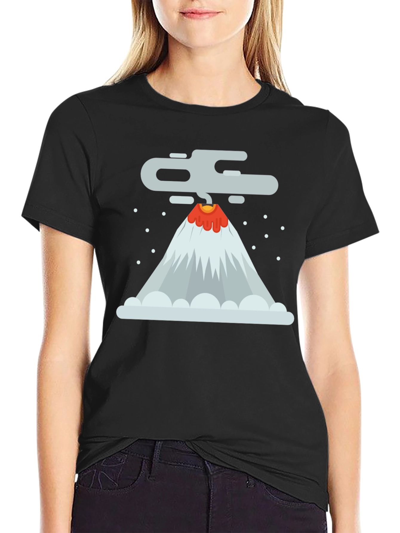 Black Volcano Graphic Tee - Erupting Style! view 2