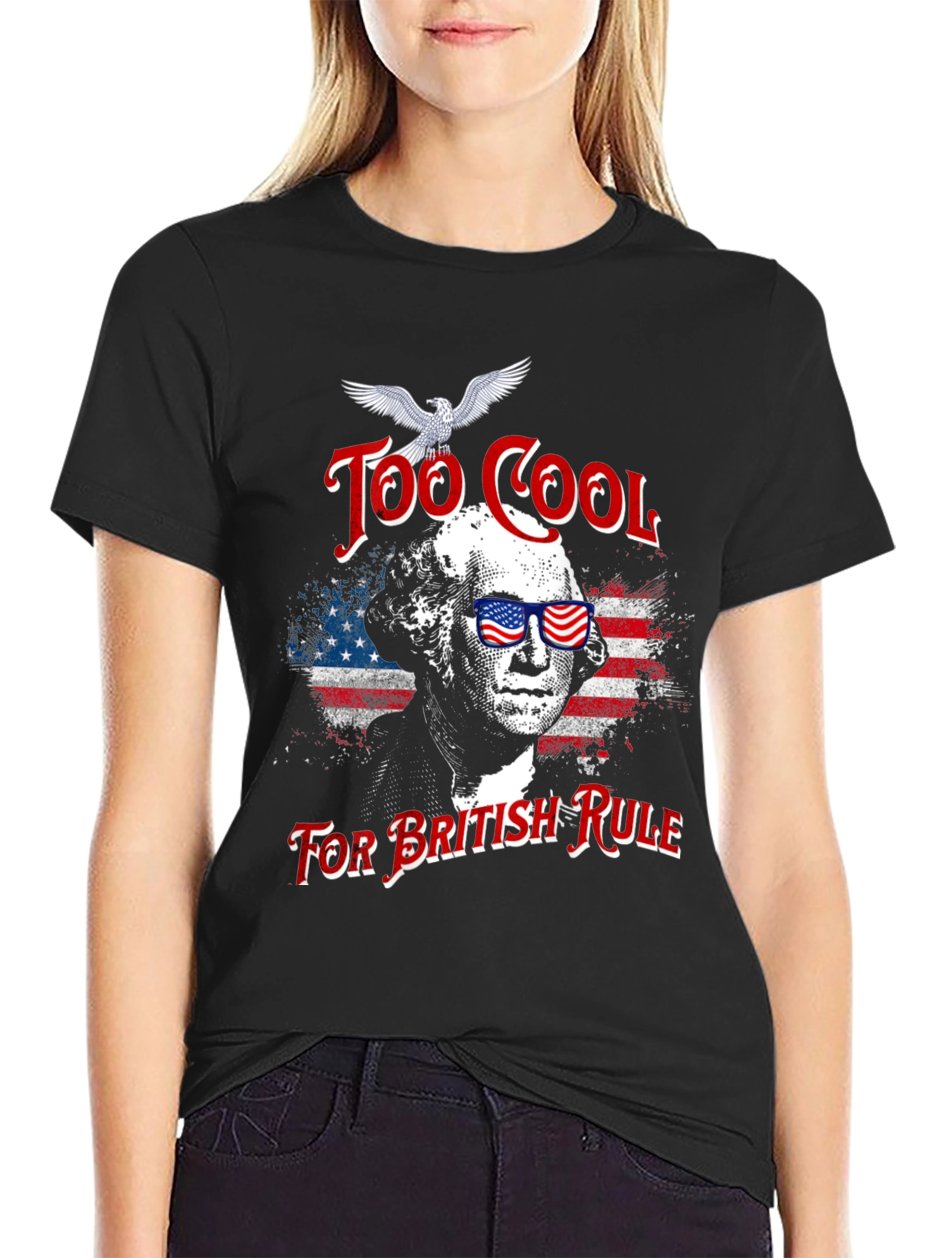 Black Too Cool For British Rule T-Shirt view 2