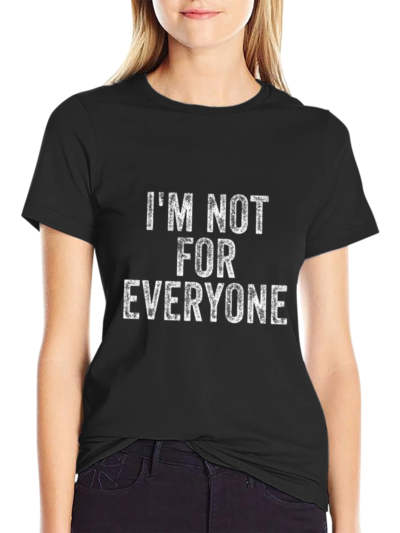 Black I'm Not For Everyone Graphic Tee - Black T-Shirt view 2
