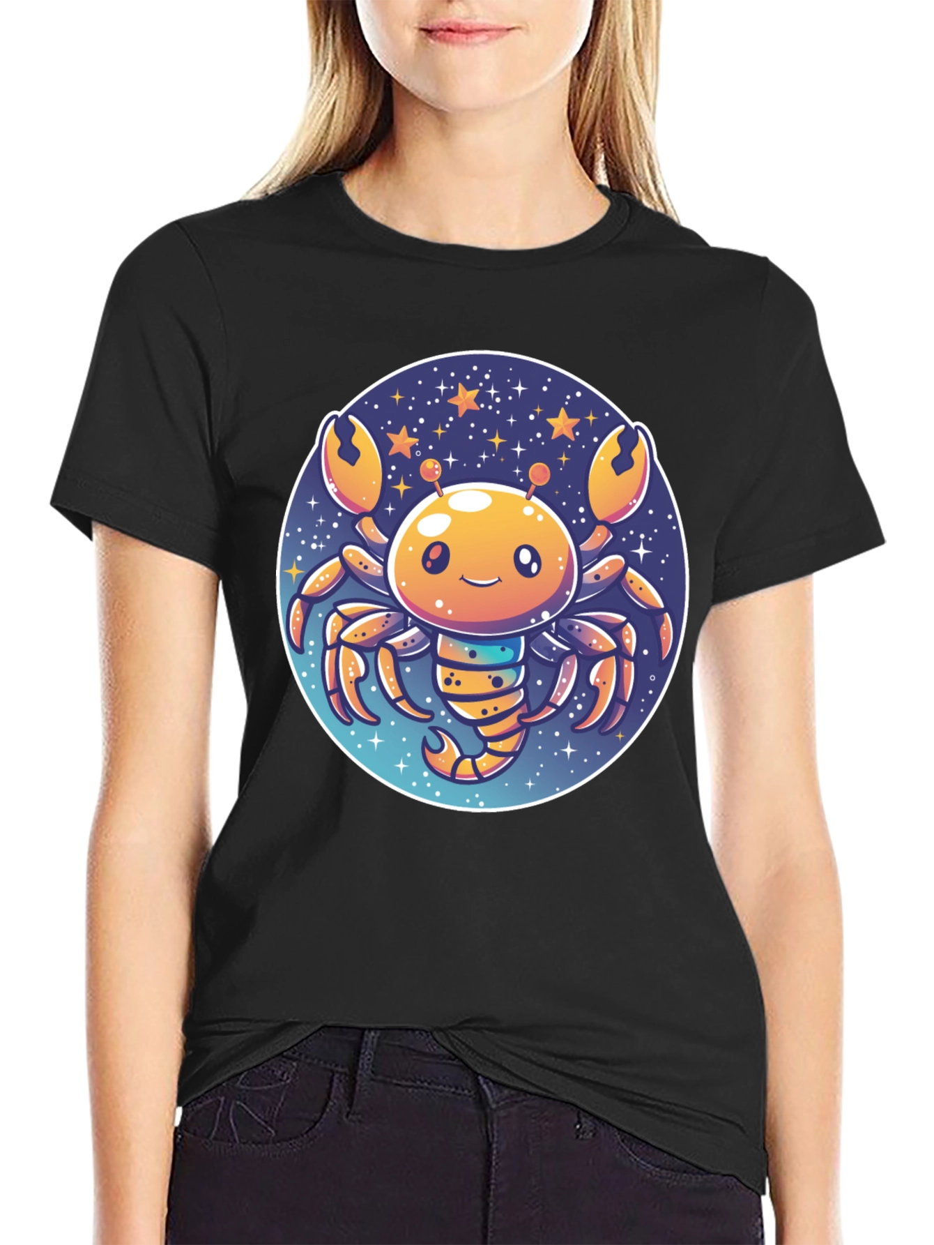 Cartoon Crab Zodiac T-Shirt - 2