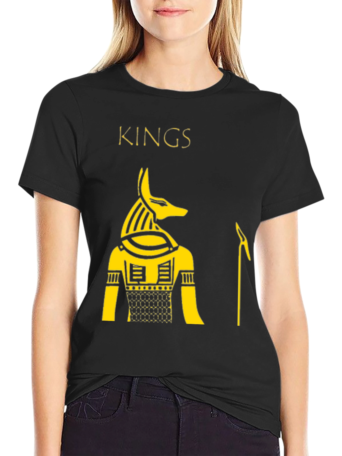 Black Kings Anubis Graphic Tee - Black Cotton T-Shirt view 2