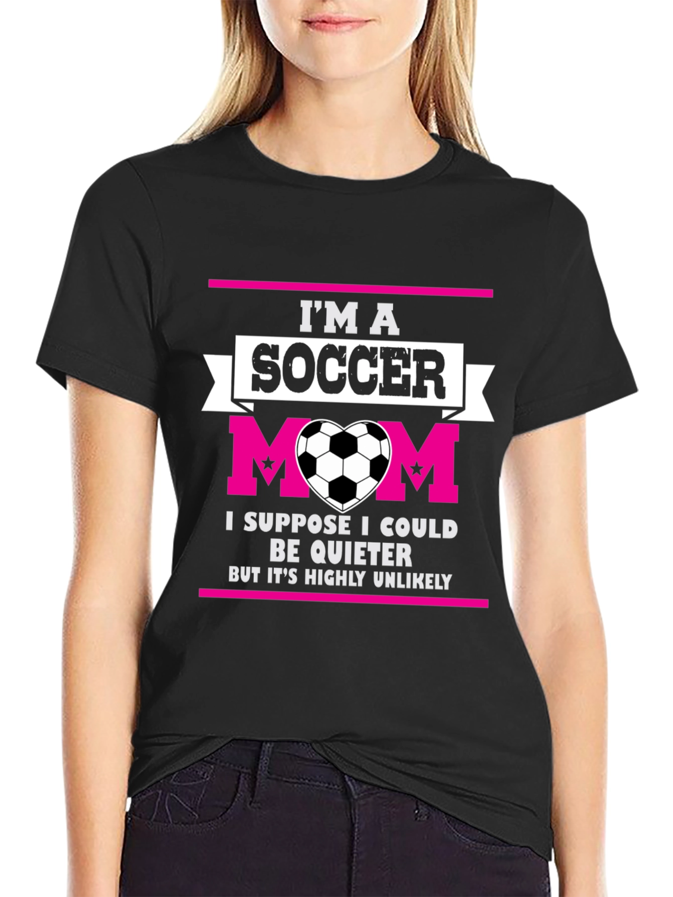 Black I'm a Soccer Mom T-Shirt view 2