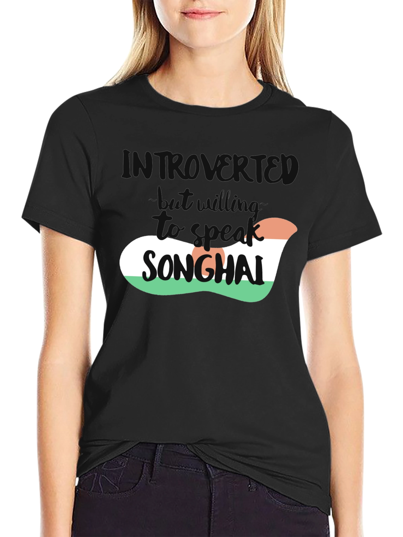 Introvert Songhai T-Shirt - Soft Black Tee - 2