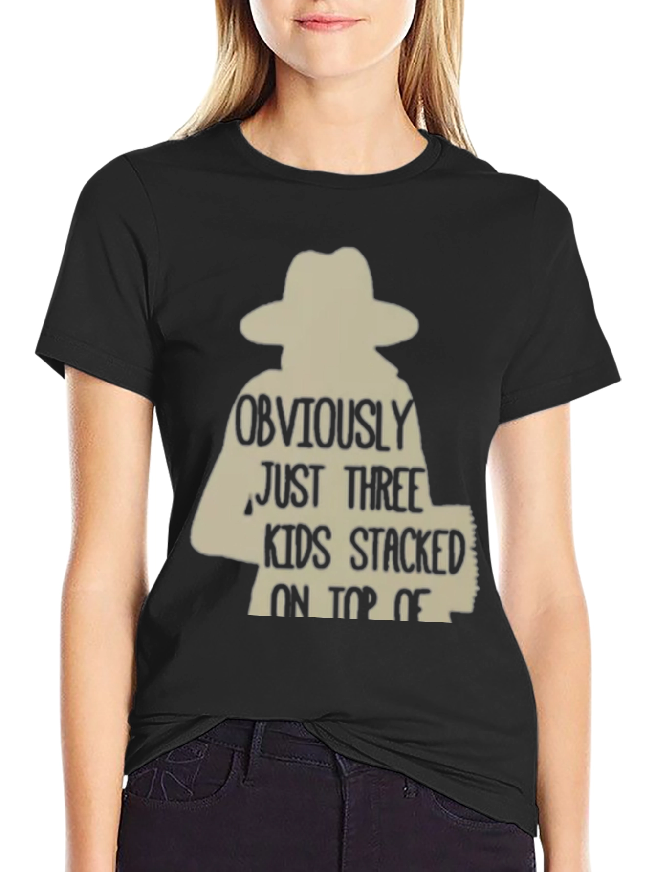 Black Obviously Three Kids T-Shirt view 2