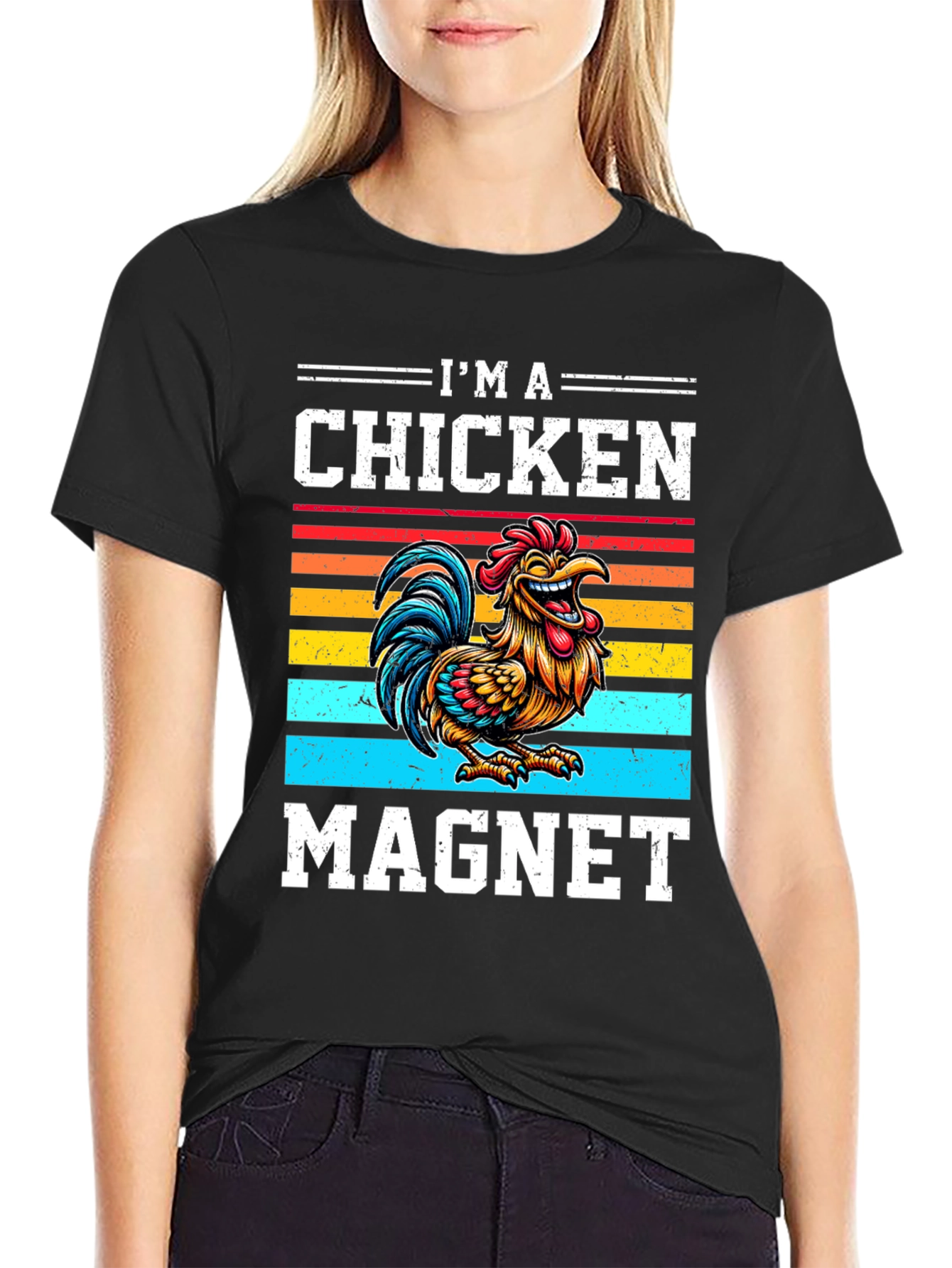 I'm a Chicken Magnet Graphic T-Shirt - 2