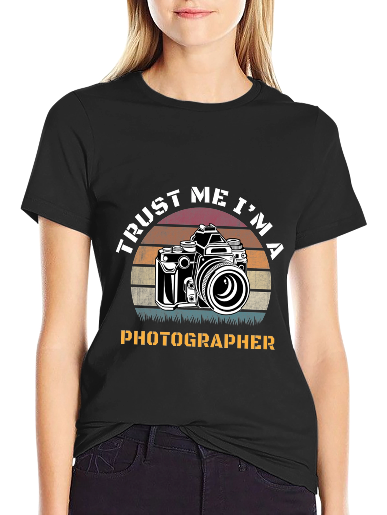 Black Trust Me I'm A Photographer T-Shirt view 2