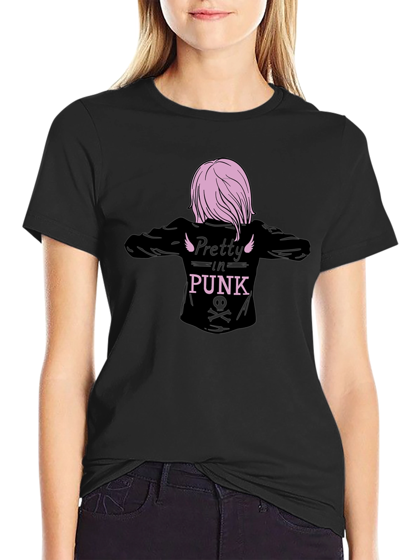Black Pretty in Punk Graphic T-Shirt view 2