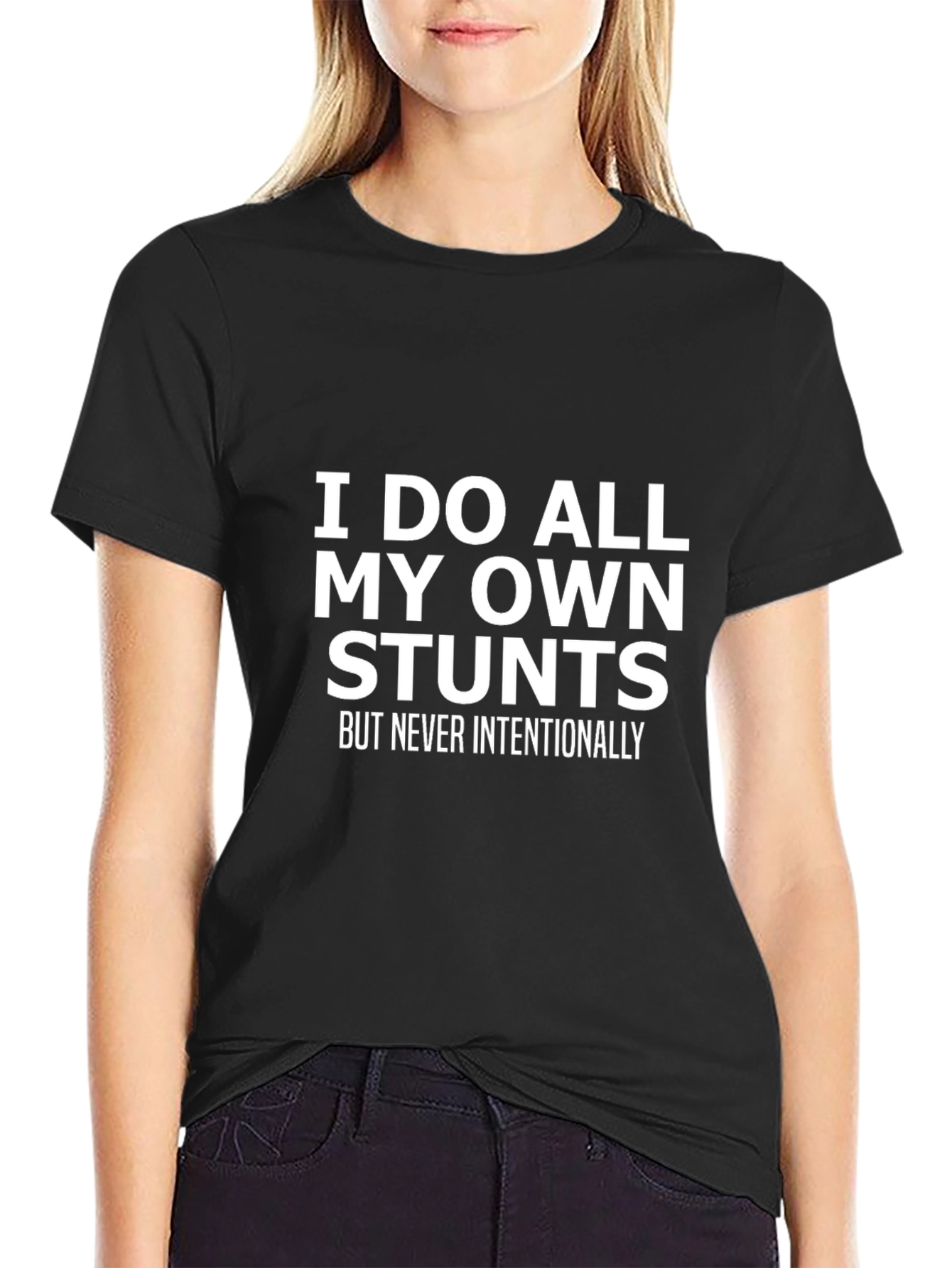 Black Stunts Humor Graphic Tee view 2
