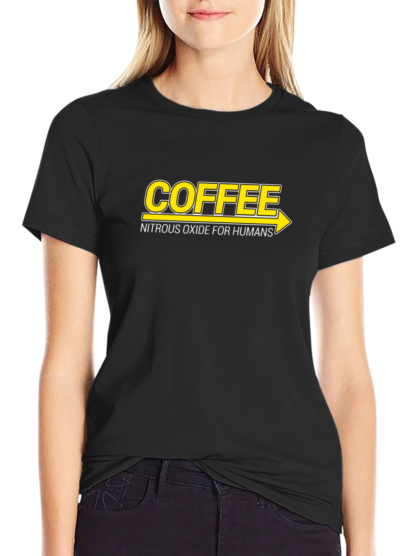Black Coffee Nitrous Oxide Humor T-Shirt view 2
