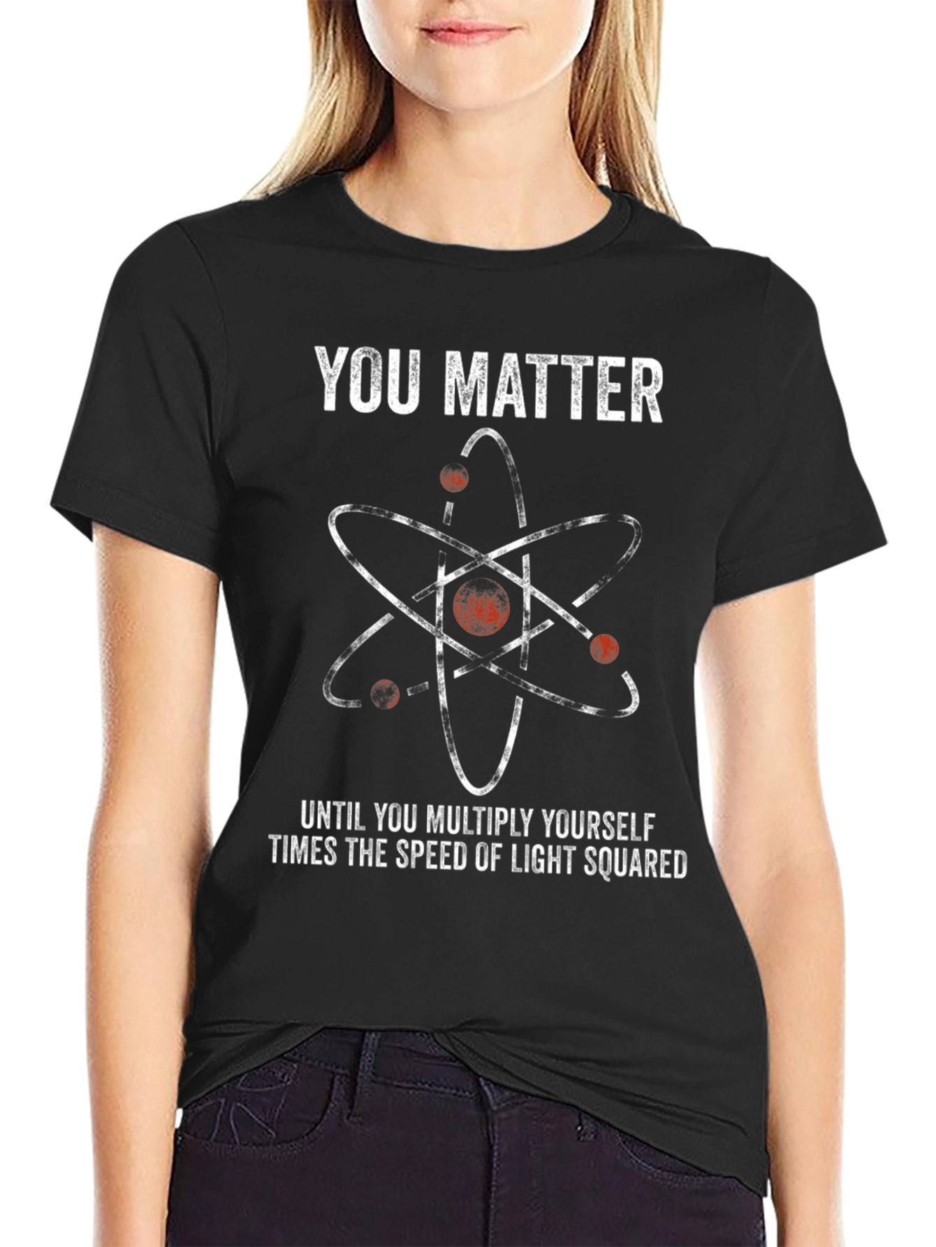 Black You Matter Science Humor T-Shirt view 2