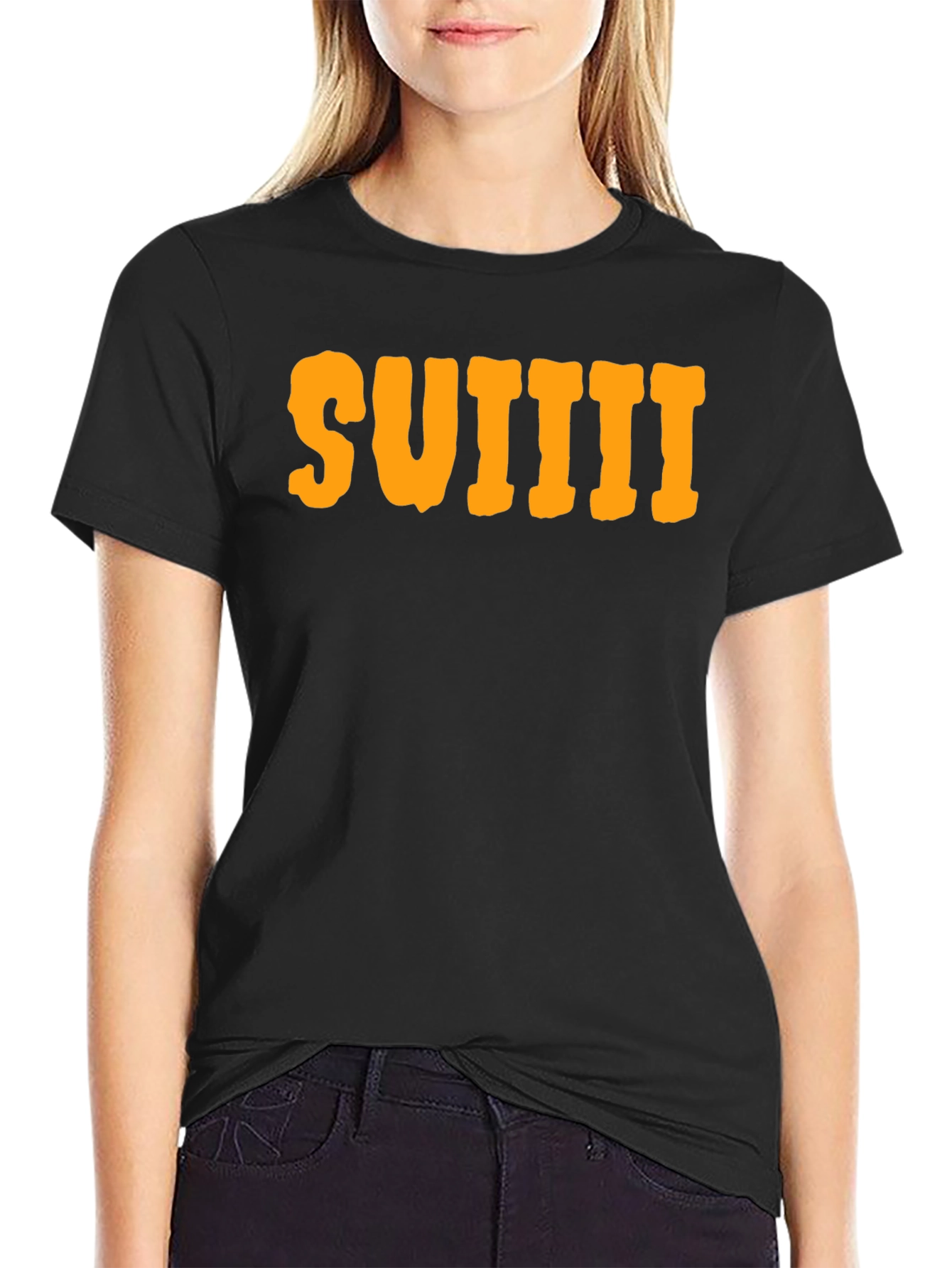 Black Suiiii Graphic T-Shirt - Casual Cotton Tee view 2