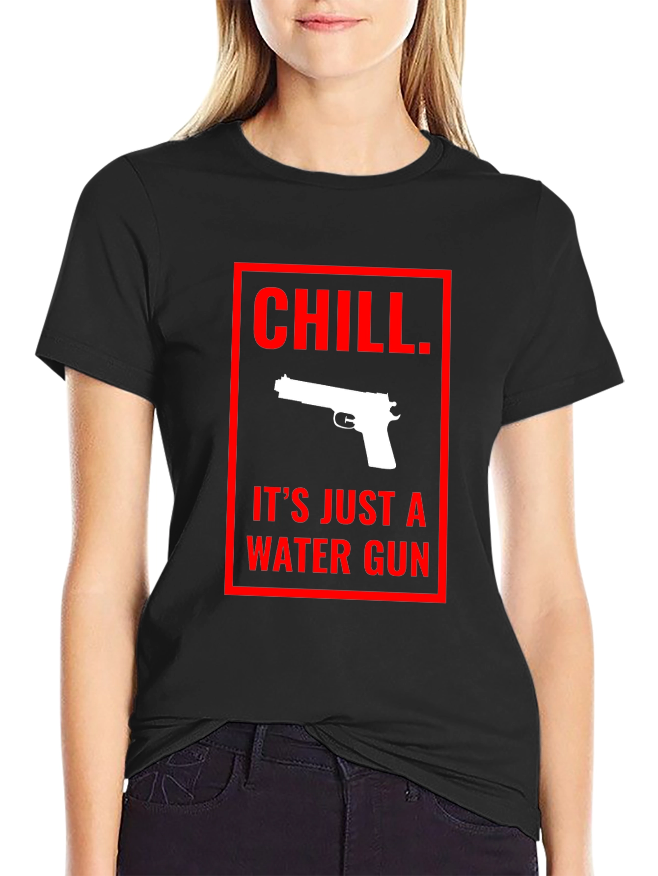 Black Chill Water Gun Graphic Tee - Black view 2