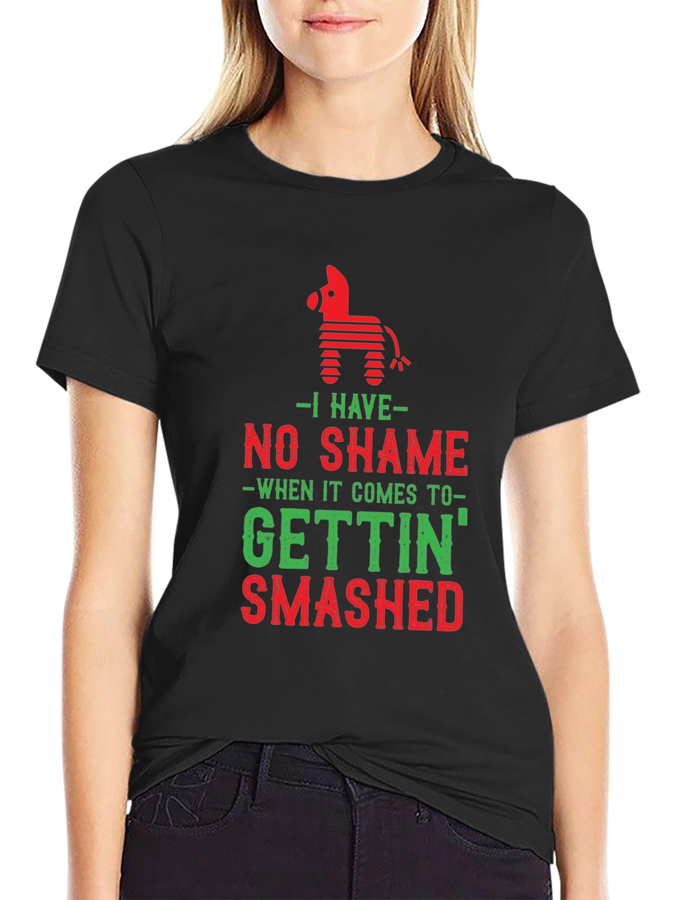Black No Shame Piñata Graphic Tee - Party Time! view 2