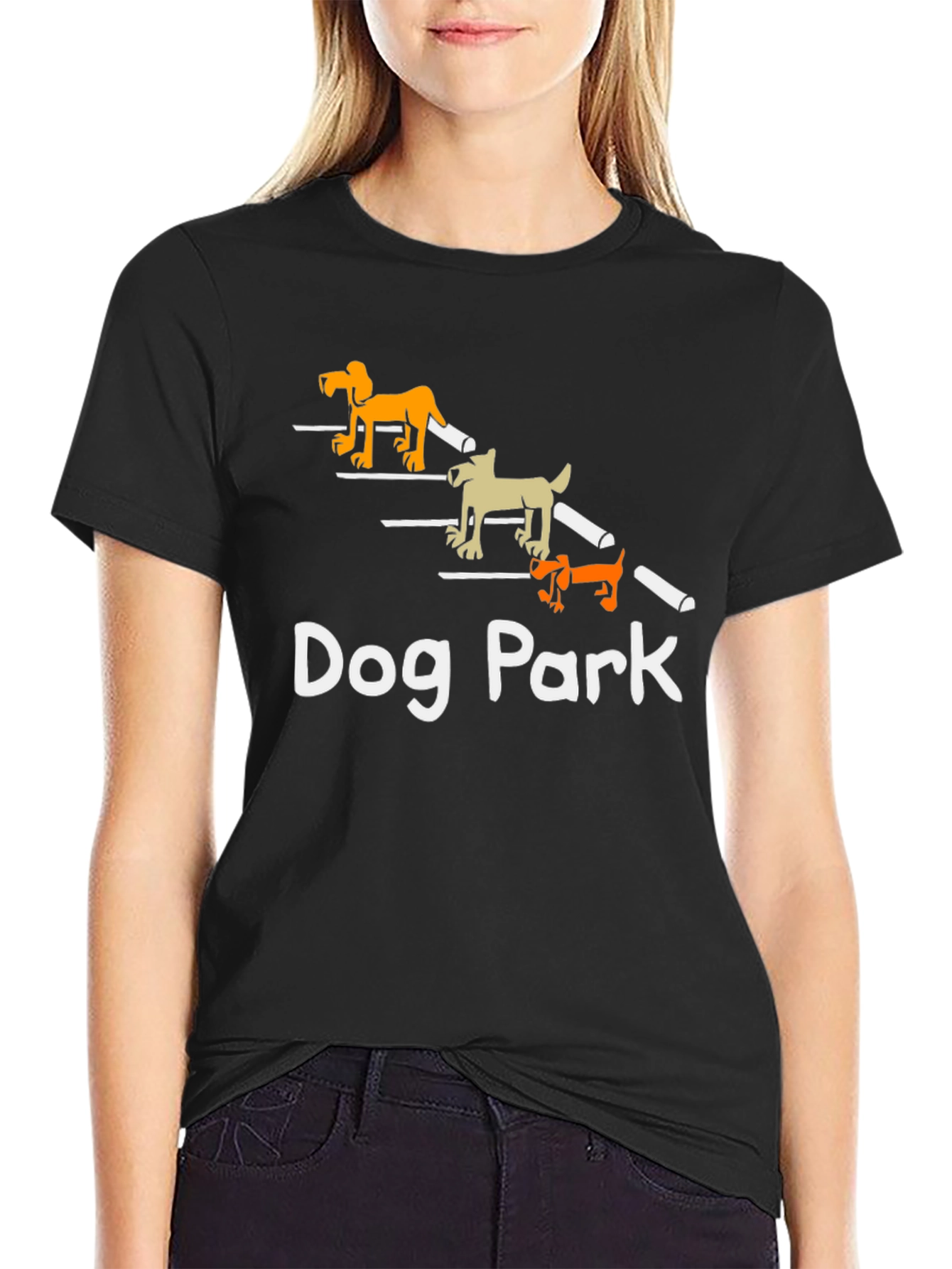 Black Dog Park T-Shirt Funny Dog Lover Tee view 2