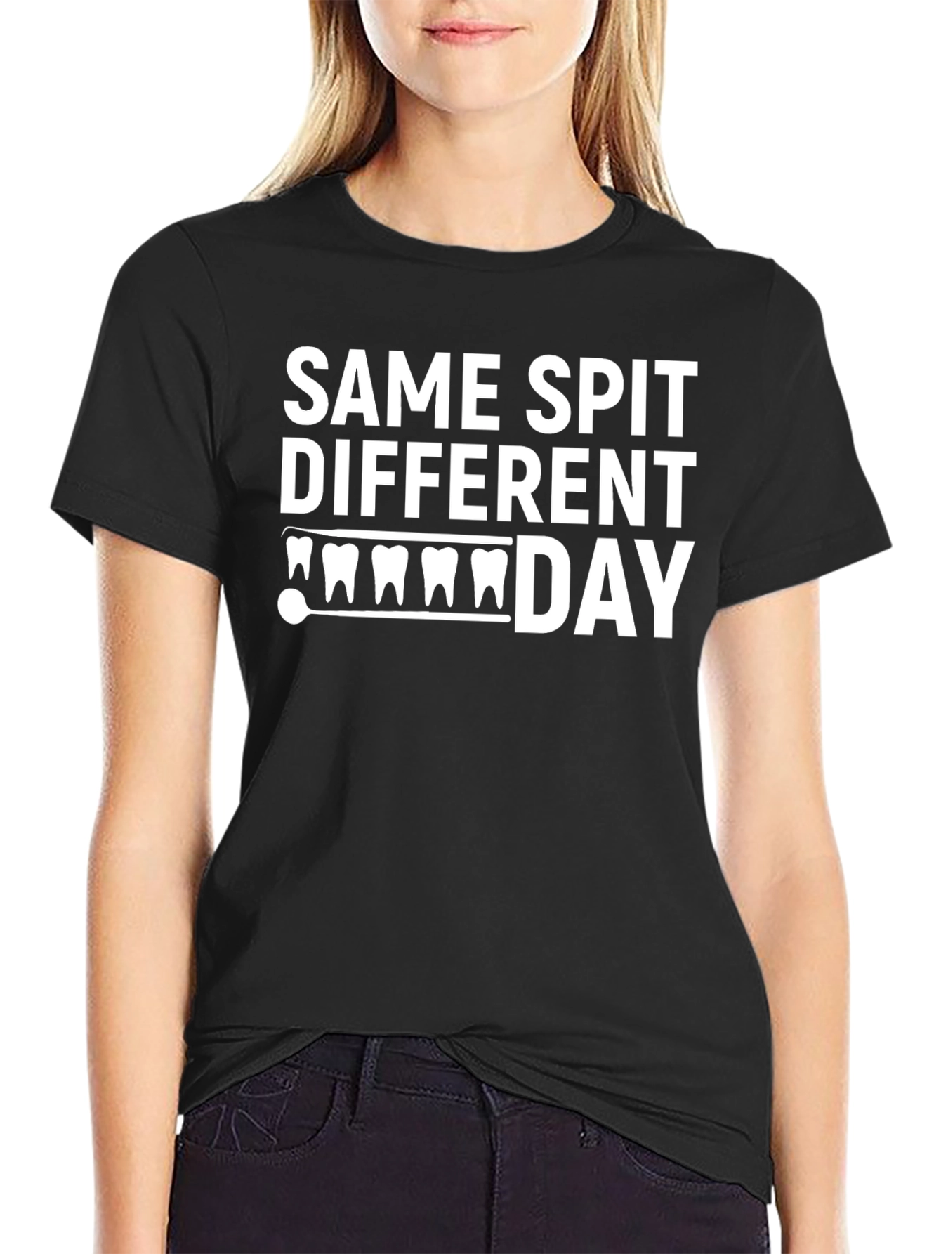 Black Same Spit Different Day Black T-Shirt view 2