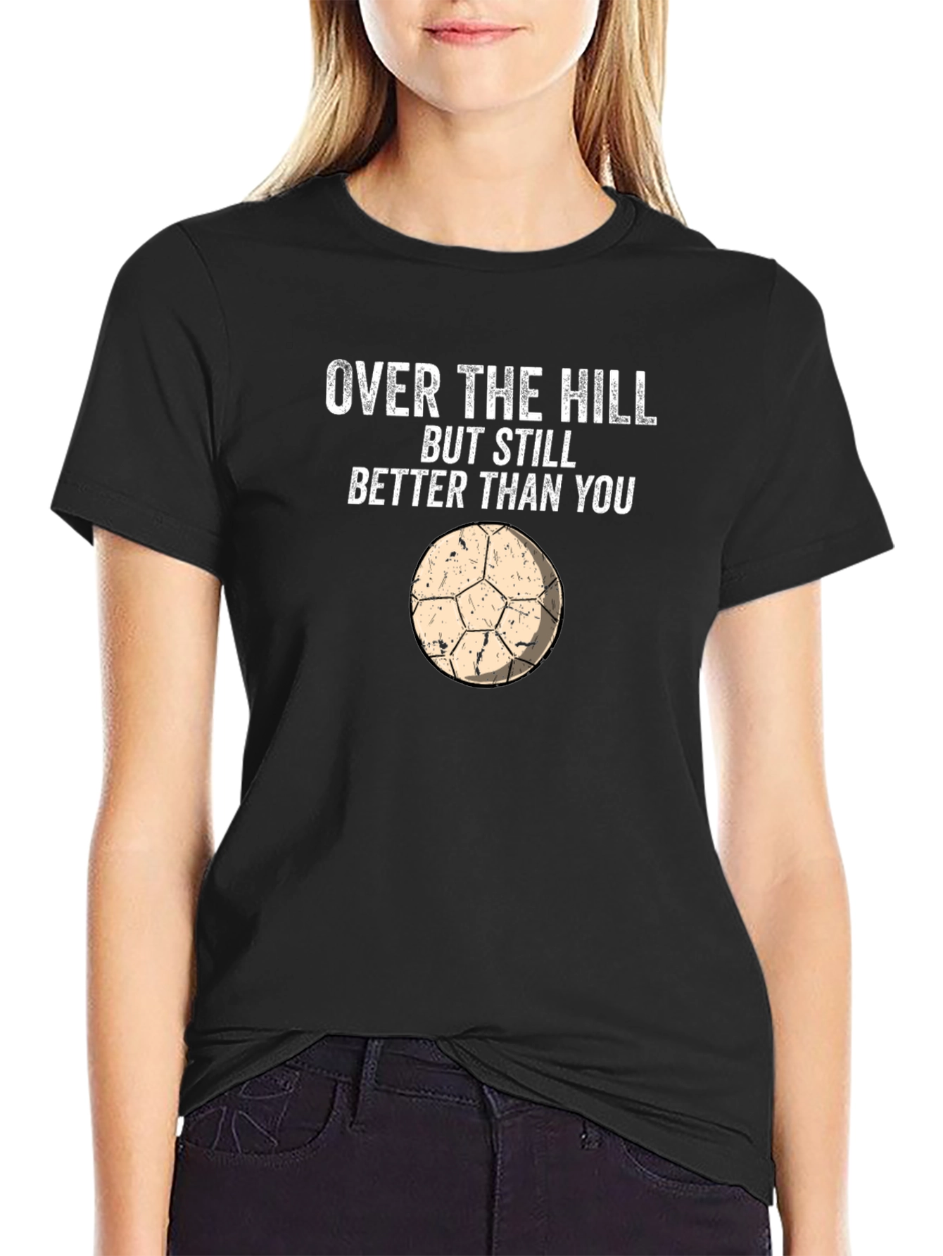 Black Over The Hill Humor Graphic T-Shirt view 2
