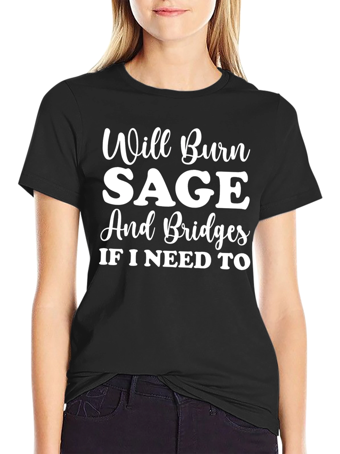 Black Will Burn Sage And Bridges T-Shirt view 2