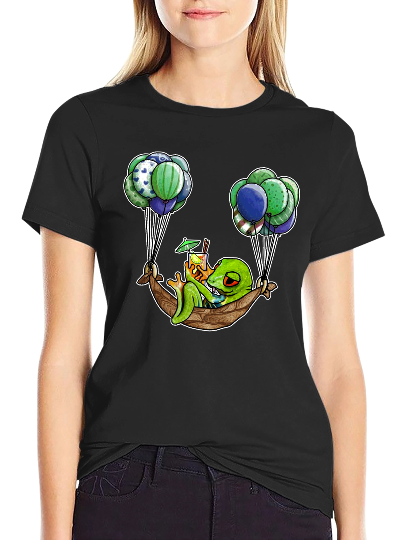 Black Chill Gecko Hammock T-Shirt view 2