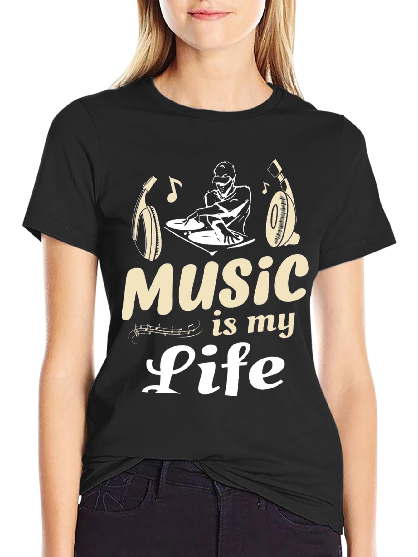 Black Music is My Life Graphic Tee view 2