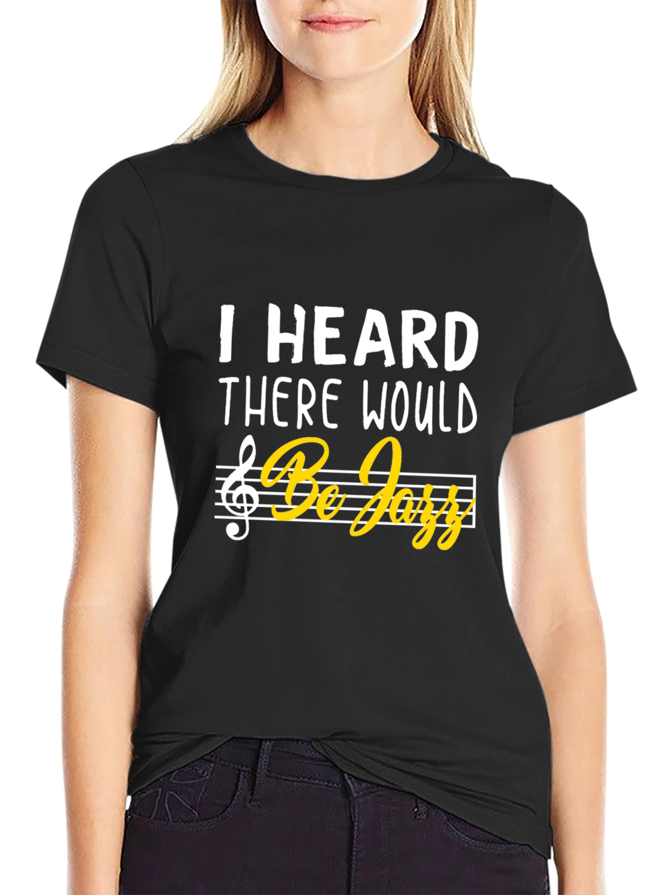 Black I Heard There Would Be Jazz Music T-Shirt view 2