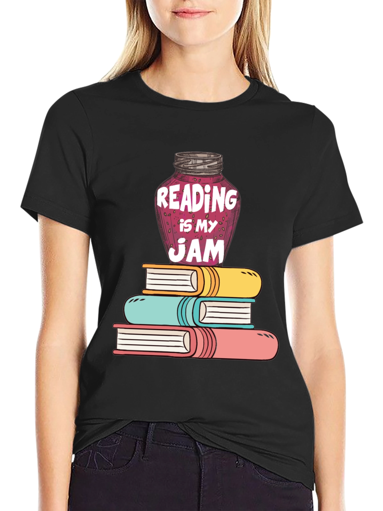 Black Reading is My Jam Graphic Tee view 2