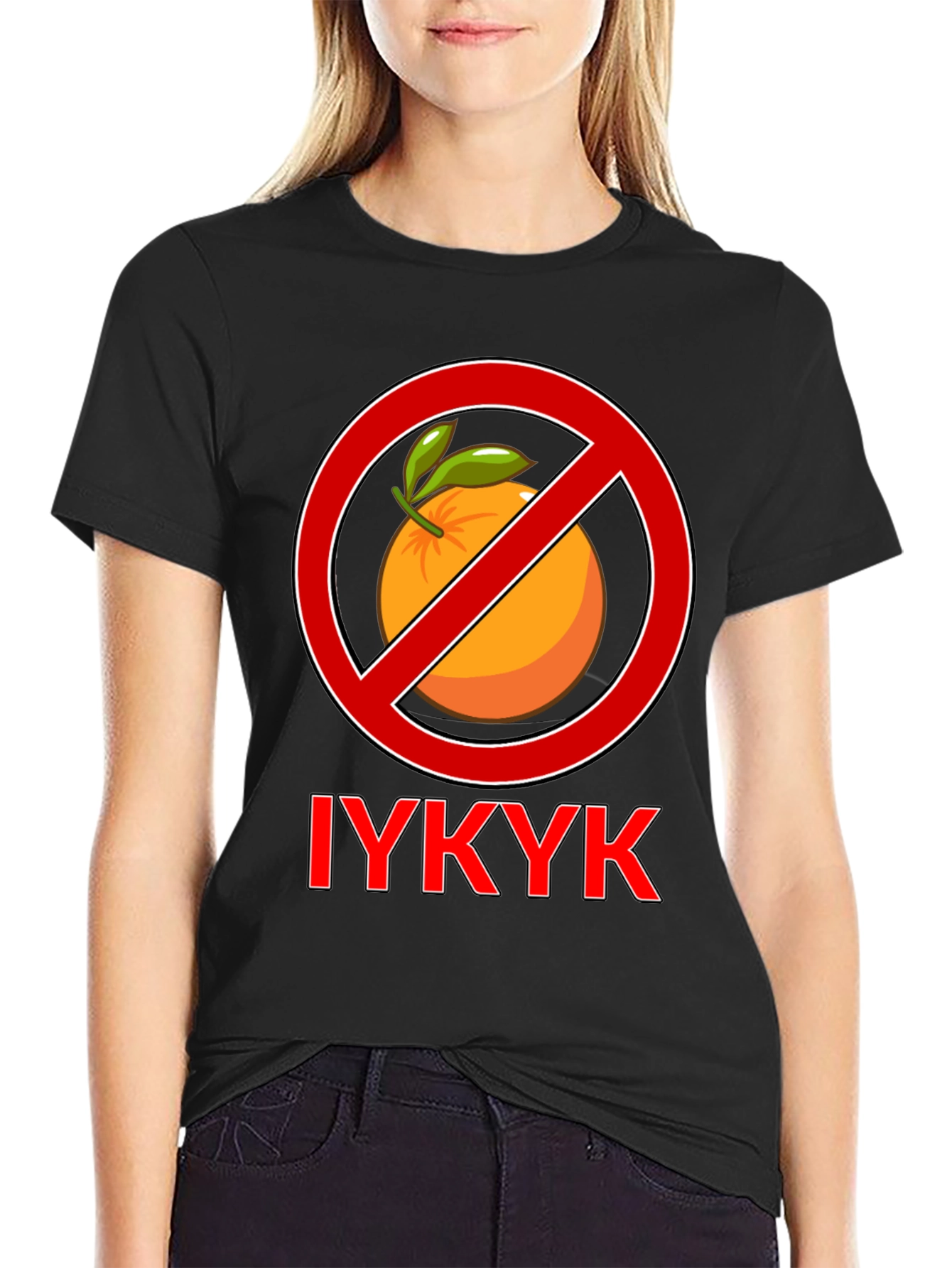 Black IYKYK No Orange Graphic Tee view 2