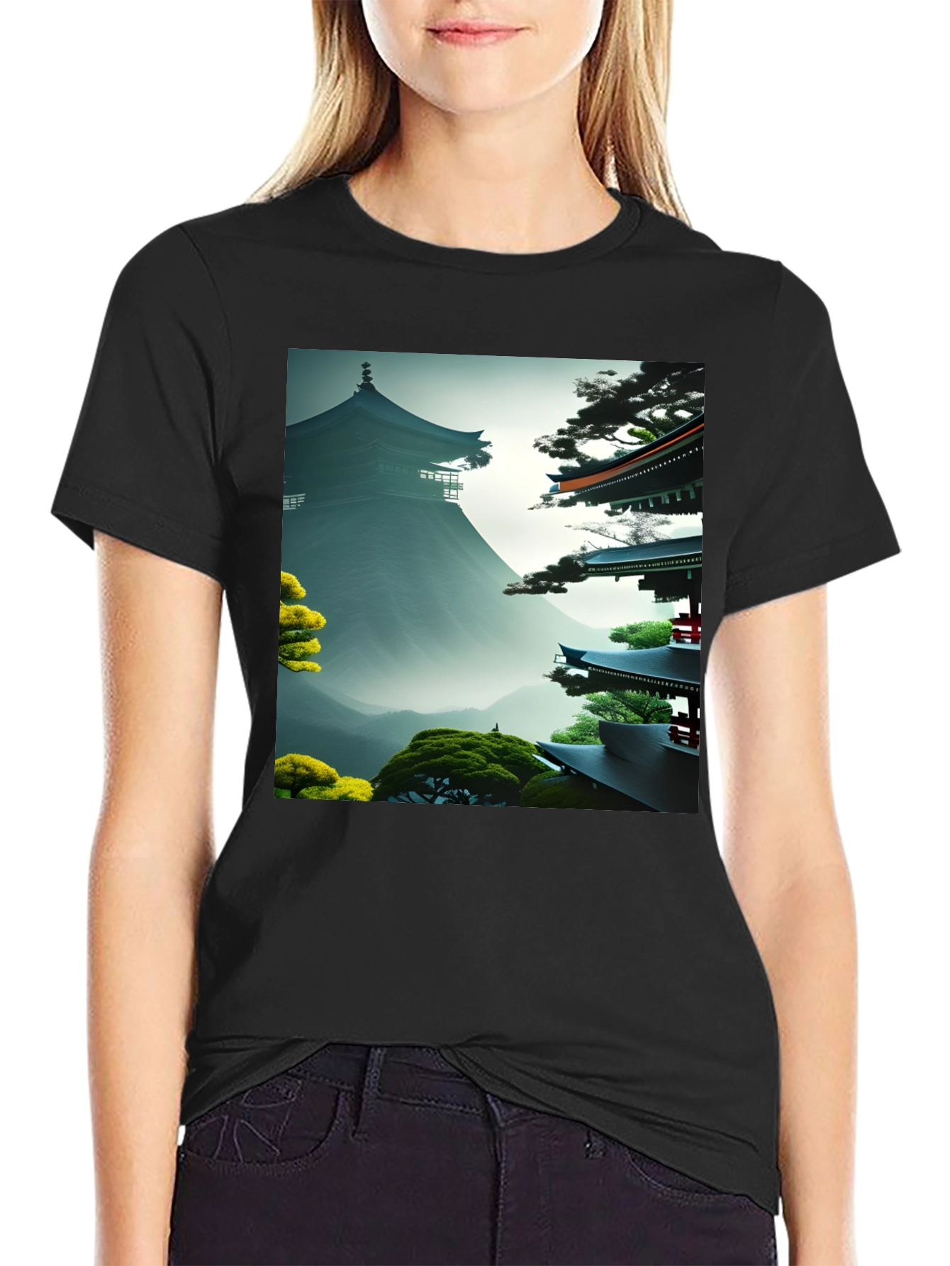 Black Zen Garden Graphic Tee - Unisex Soft Cotton view 2