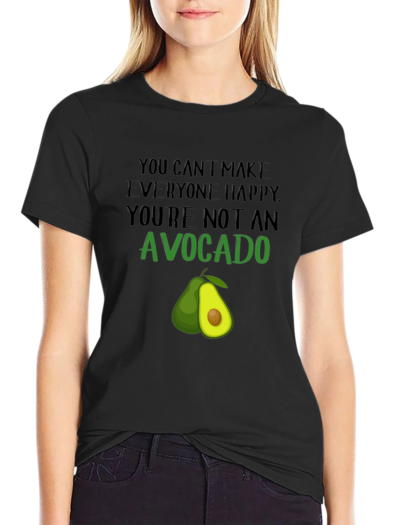 Black Avocado Graphic Tee - Funny Sarcastic T-Shirt view 2