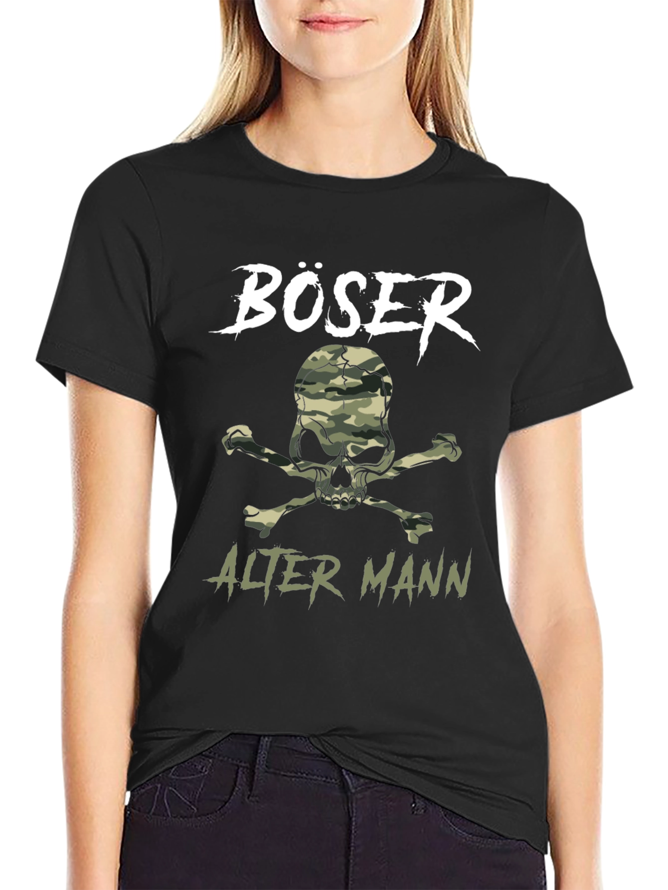 Black Böser Alter Mann T-Shirt view 2