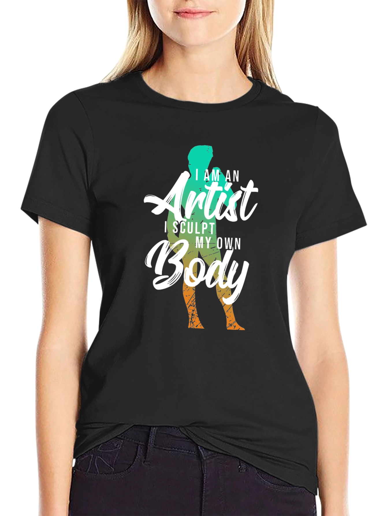 Black Sculpt My Own Body Artist Tee - Black view 2