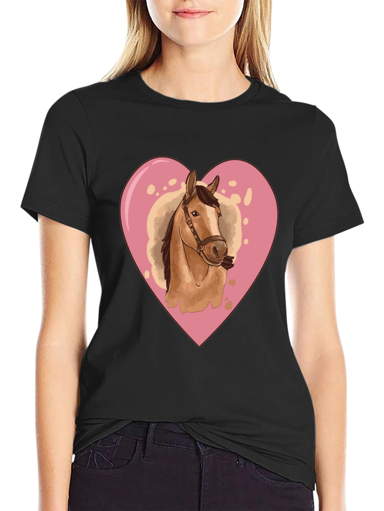 Black Horse Love Graphic Tee view 2