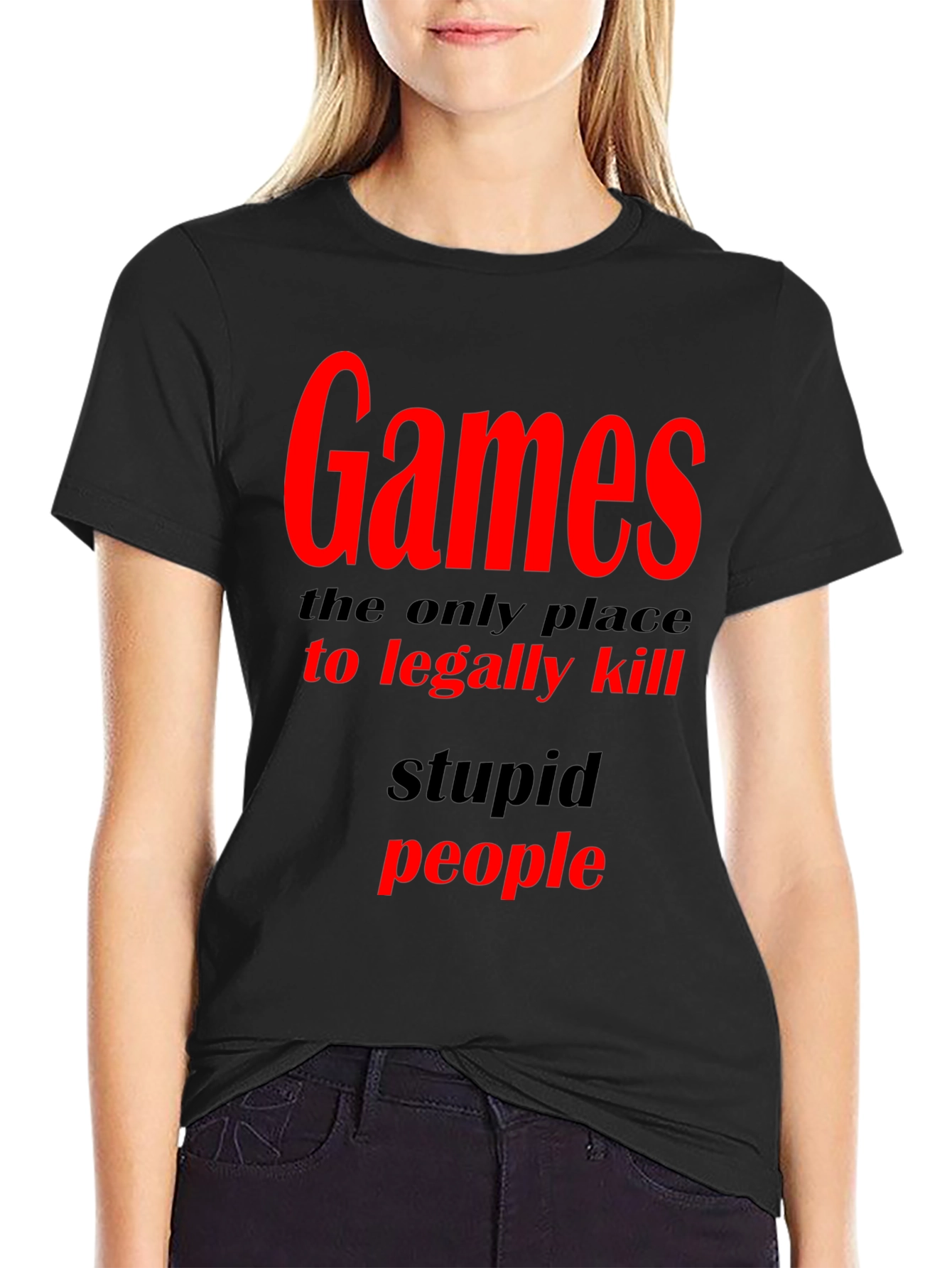 Black Games The Only Place To Legally Kill Graphic T-Shirt view 2