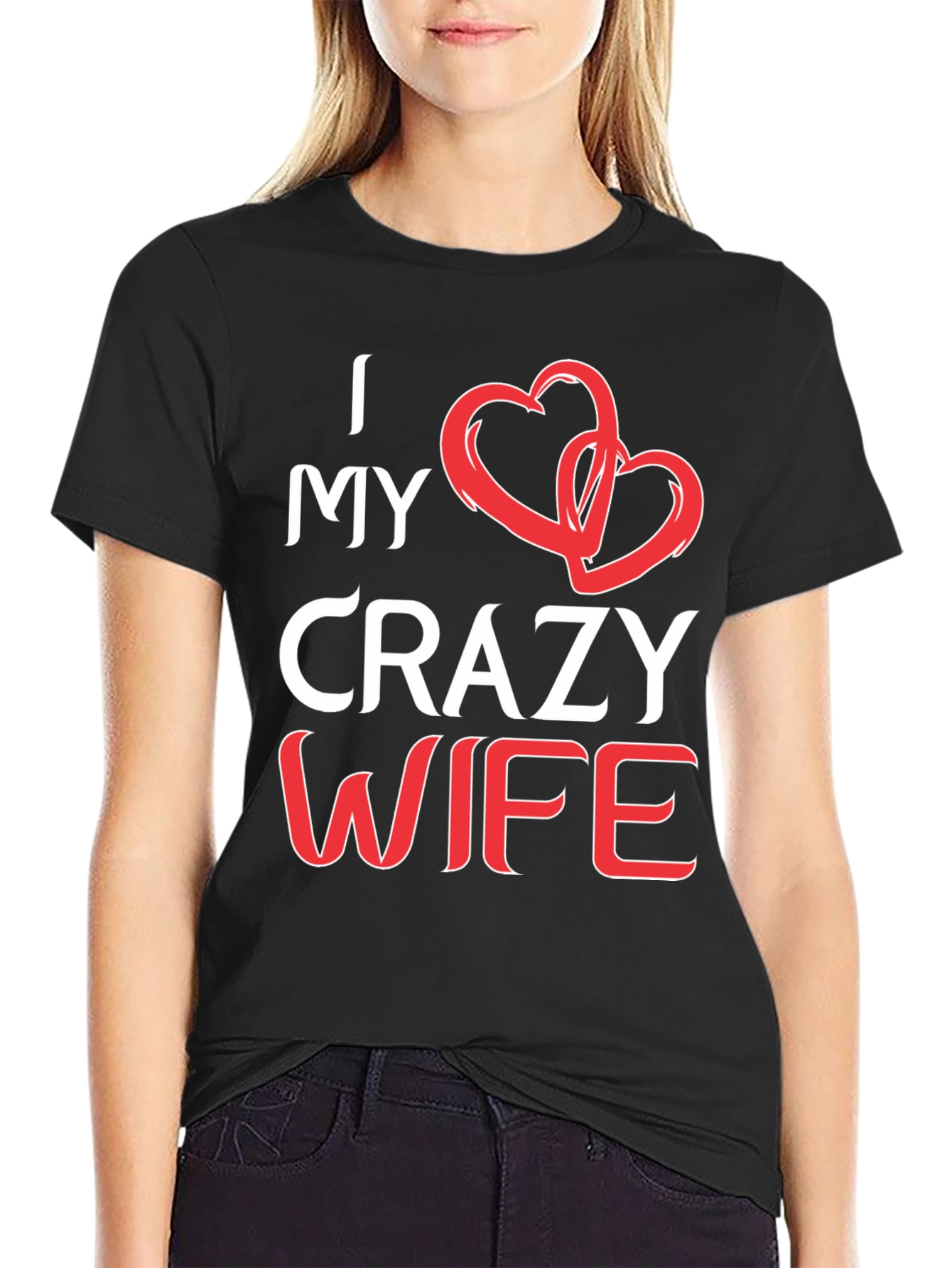 Black I Love My Crazy Wife Graphic Tee view 2