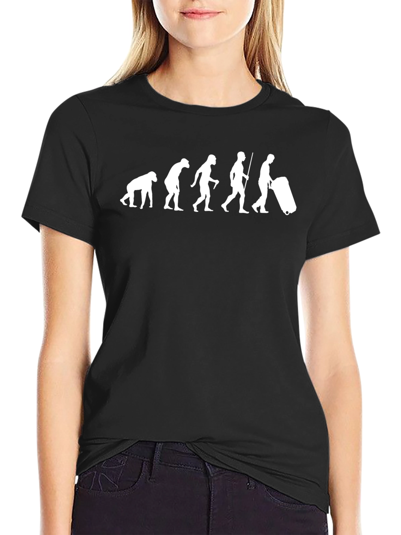 Black Evolution of Traveler T-Shirt - Black view 2