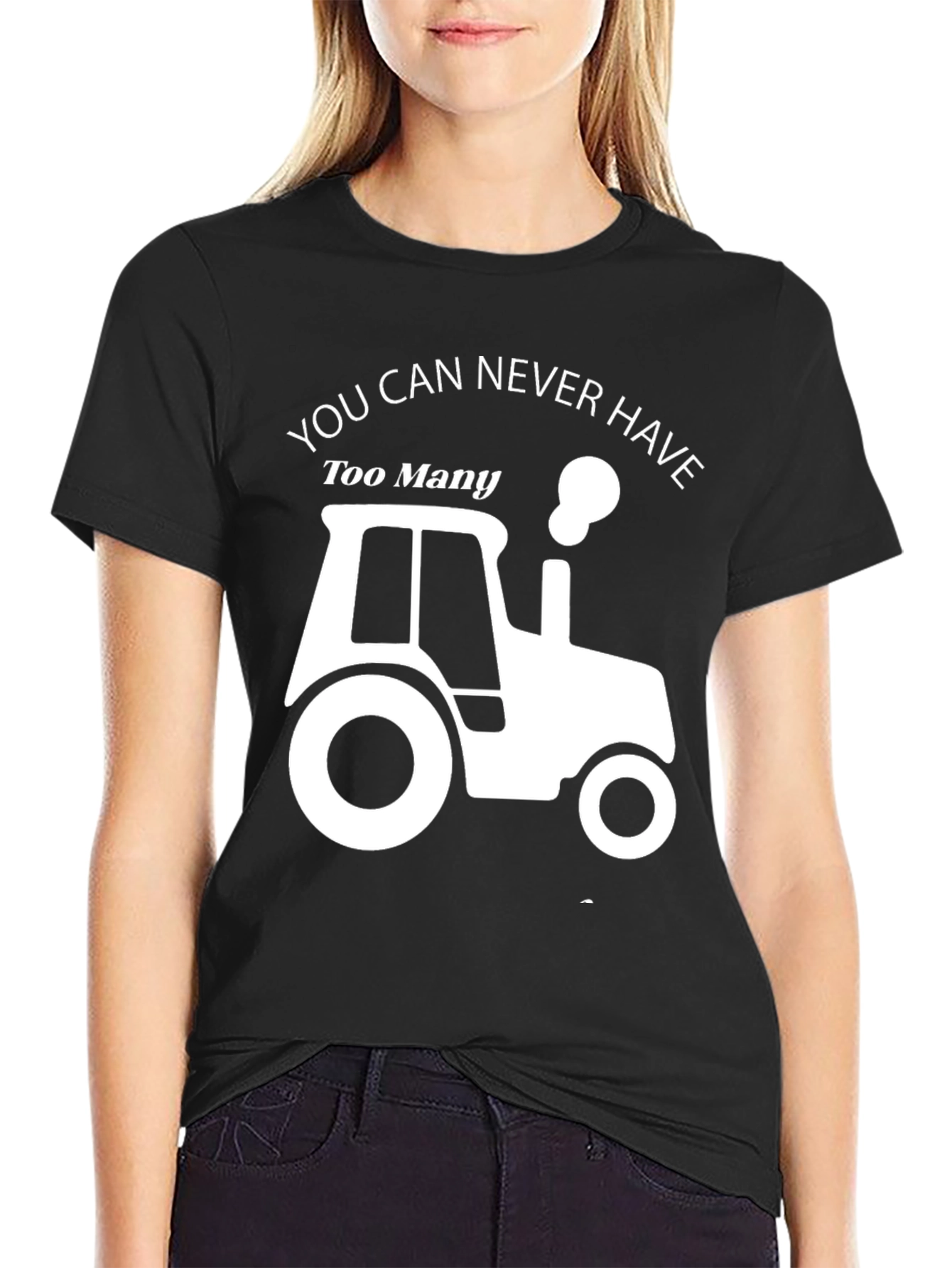 Too Many Tractors Black Graphic Tee - 2