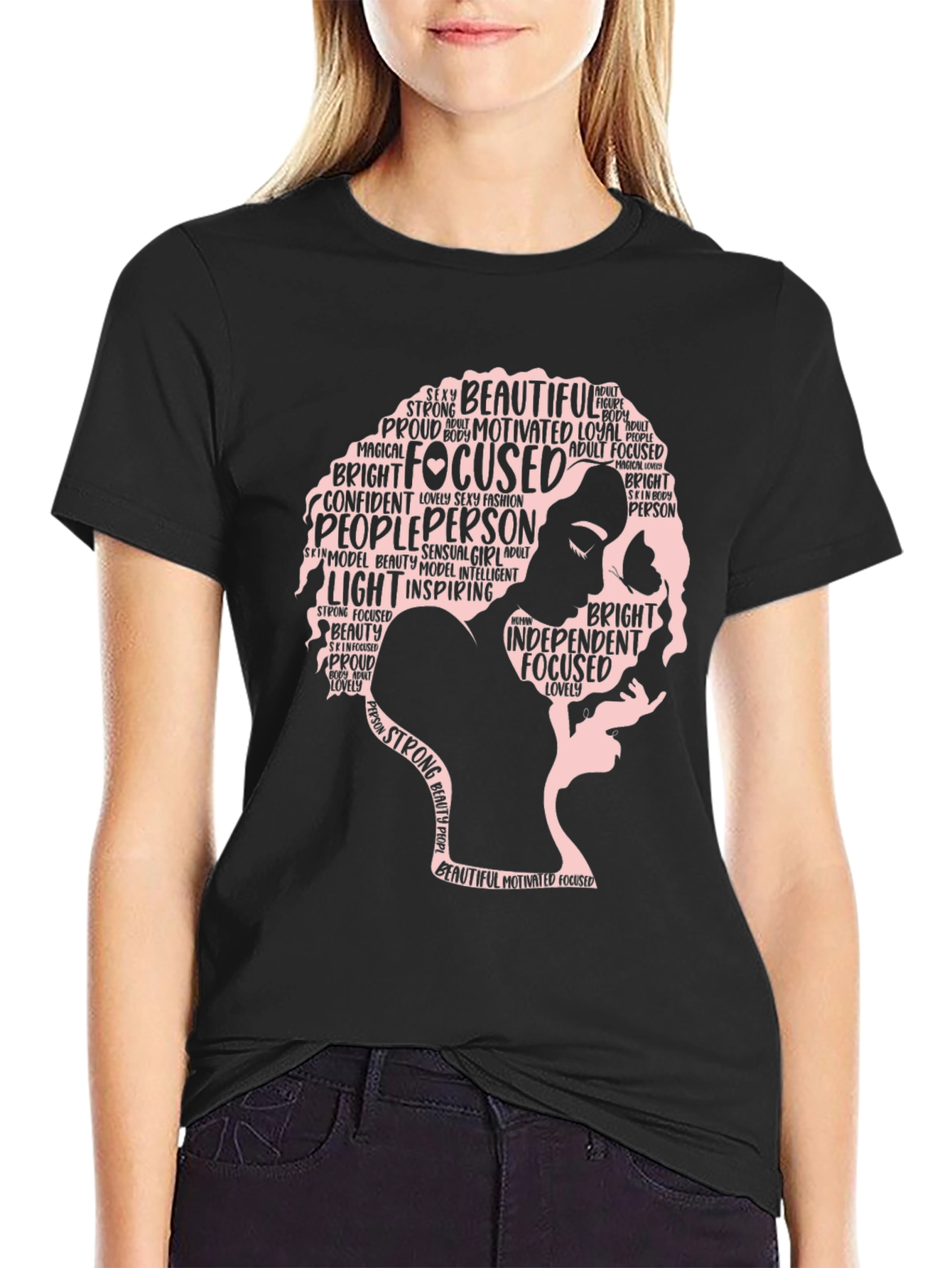 Black Empowered Woman Graphic T-Shirt view 2