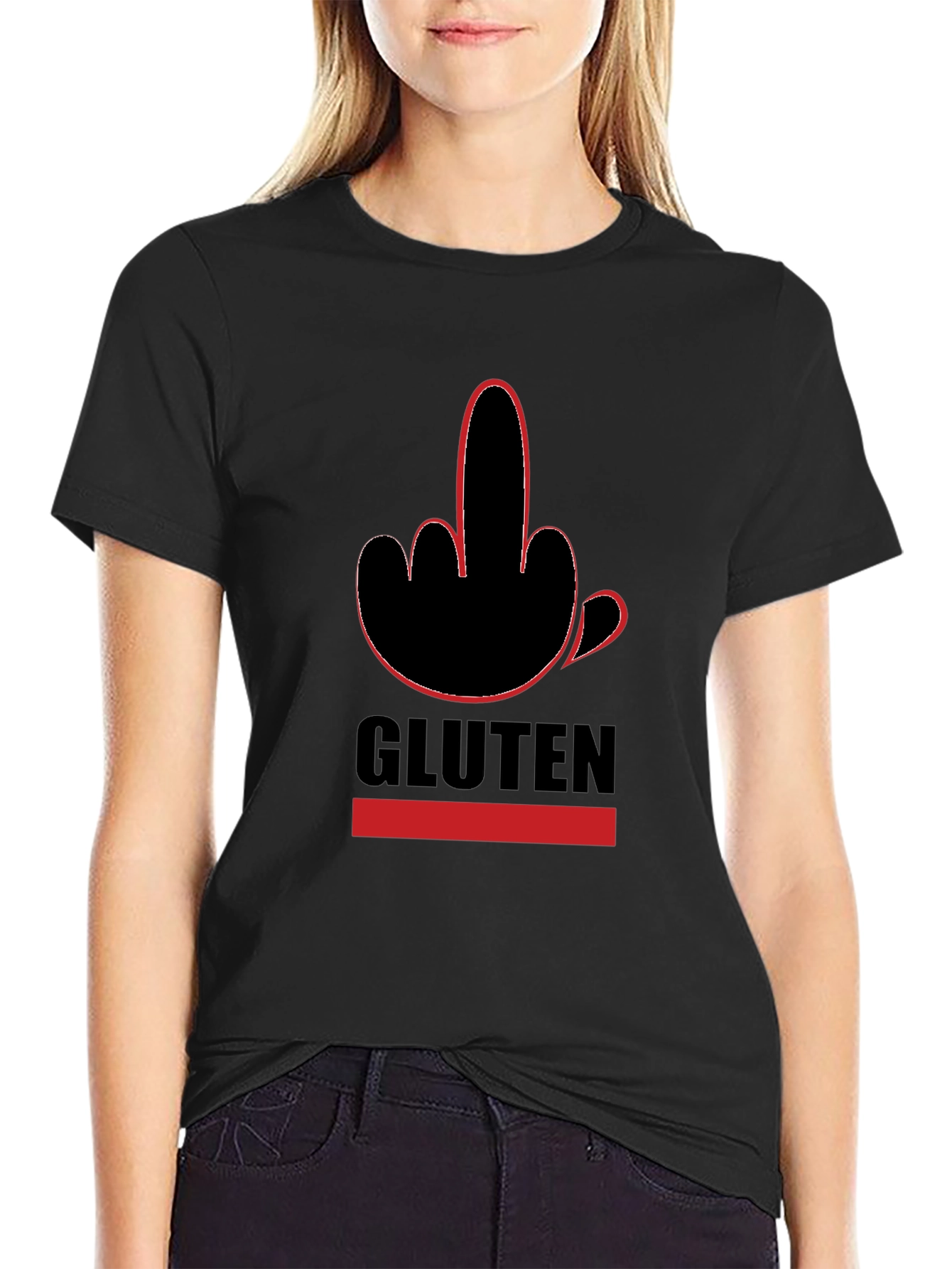 Gluten Middle Finger Graphic Tee - 2