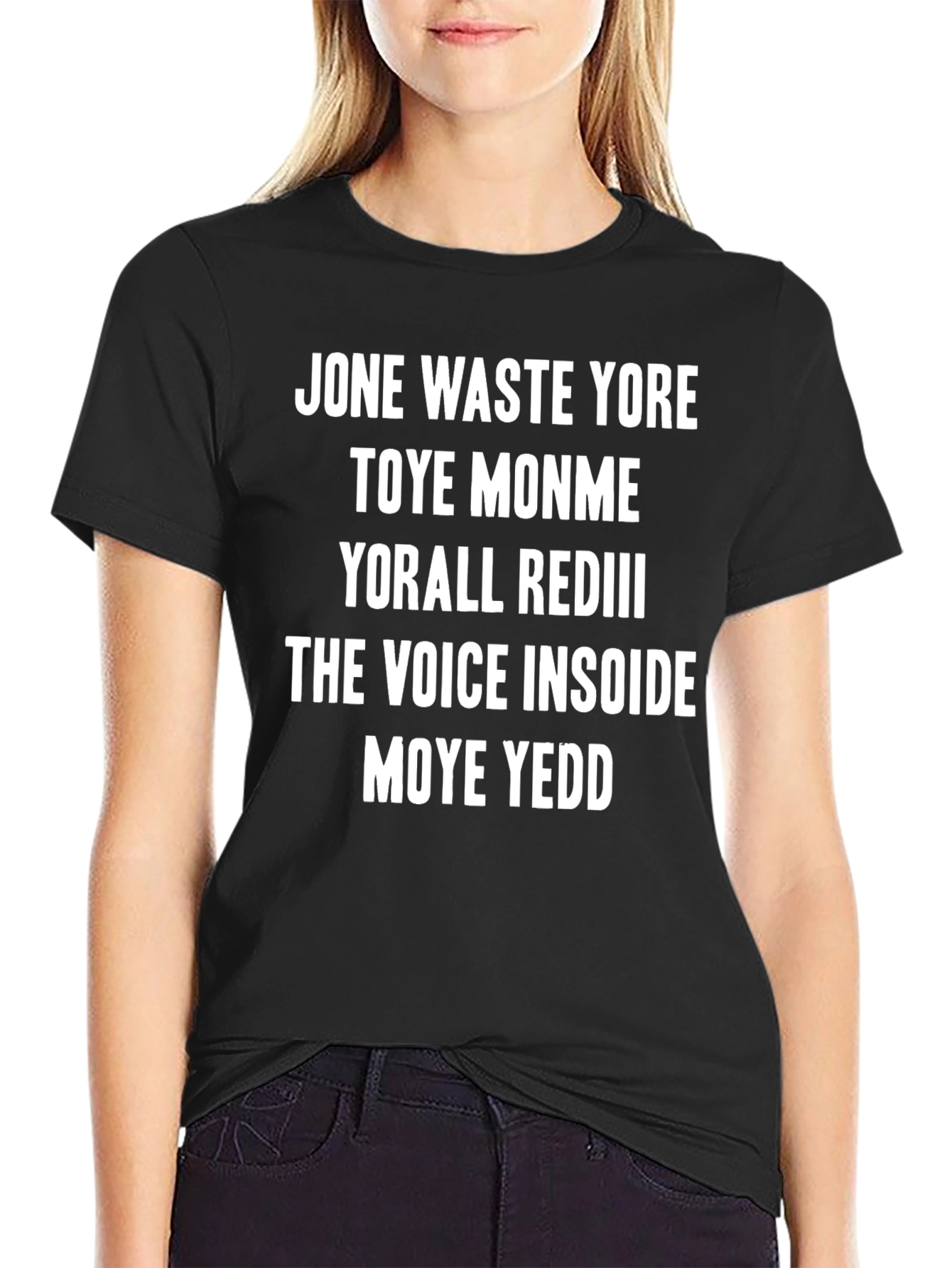 Black Jone Waste Yore T-Shirt Funny Meme Tee view 2