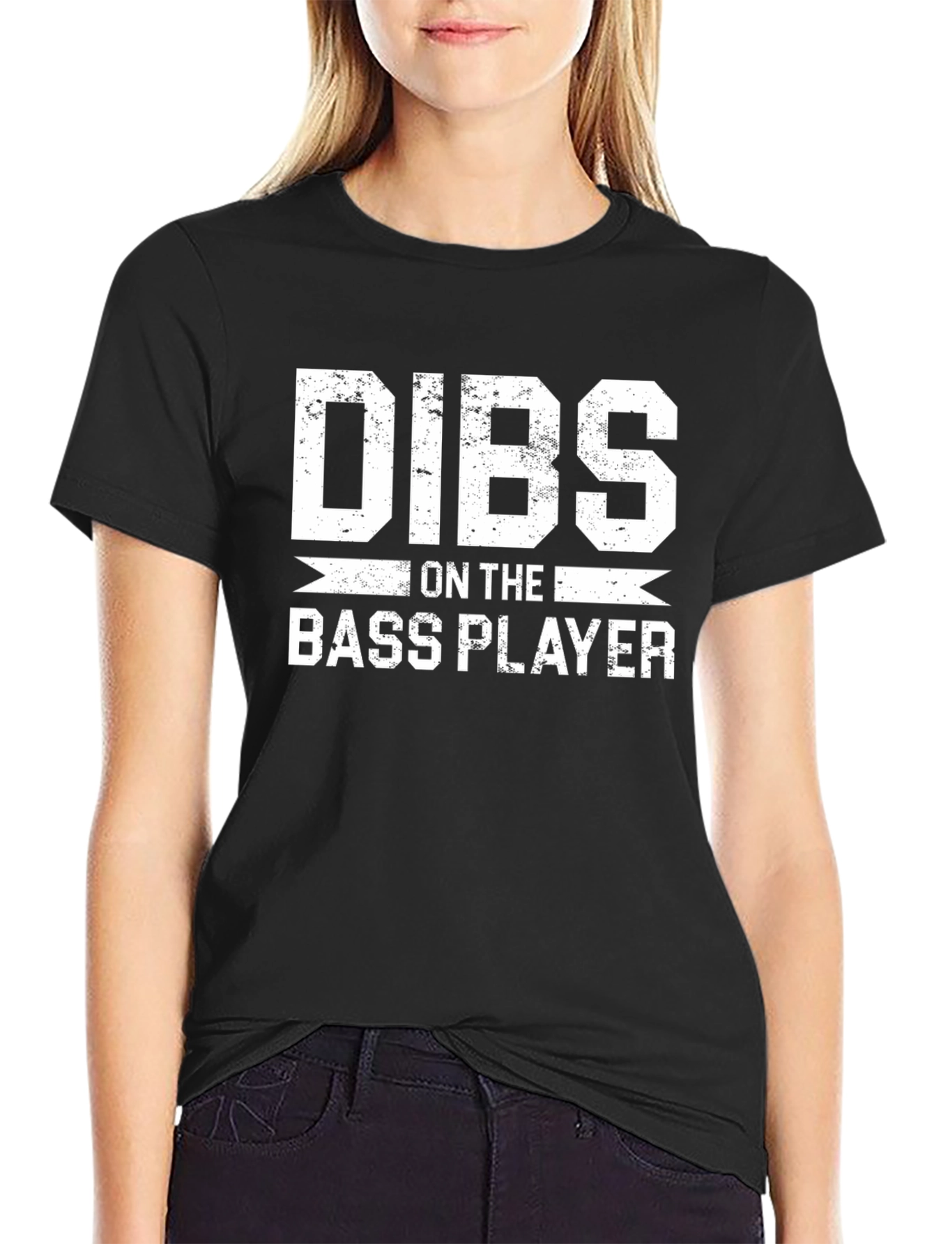 Black Dibs on the Bass Player Graphic Tee - Black view 2