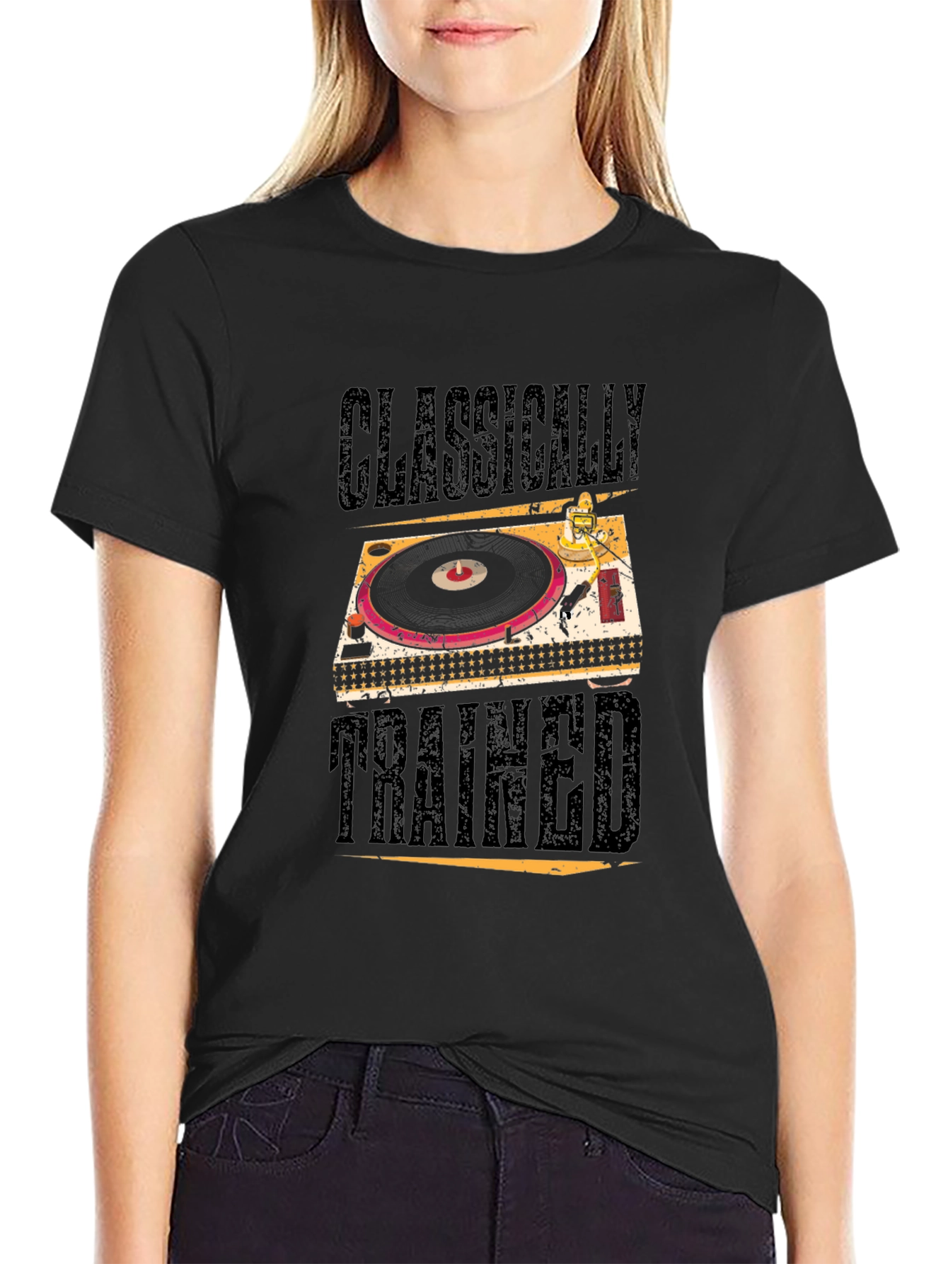 Black Classically Trained DJ Black Graphic Tee view 2