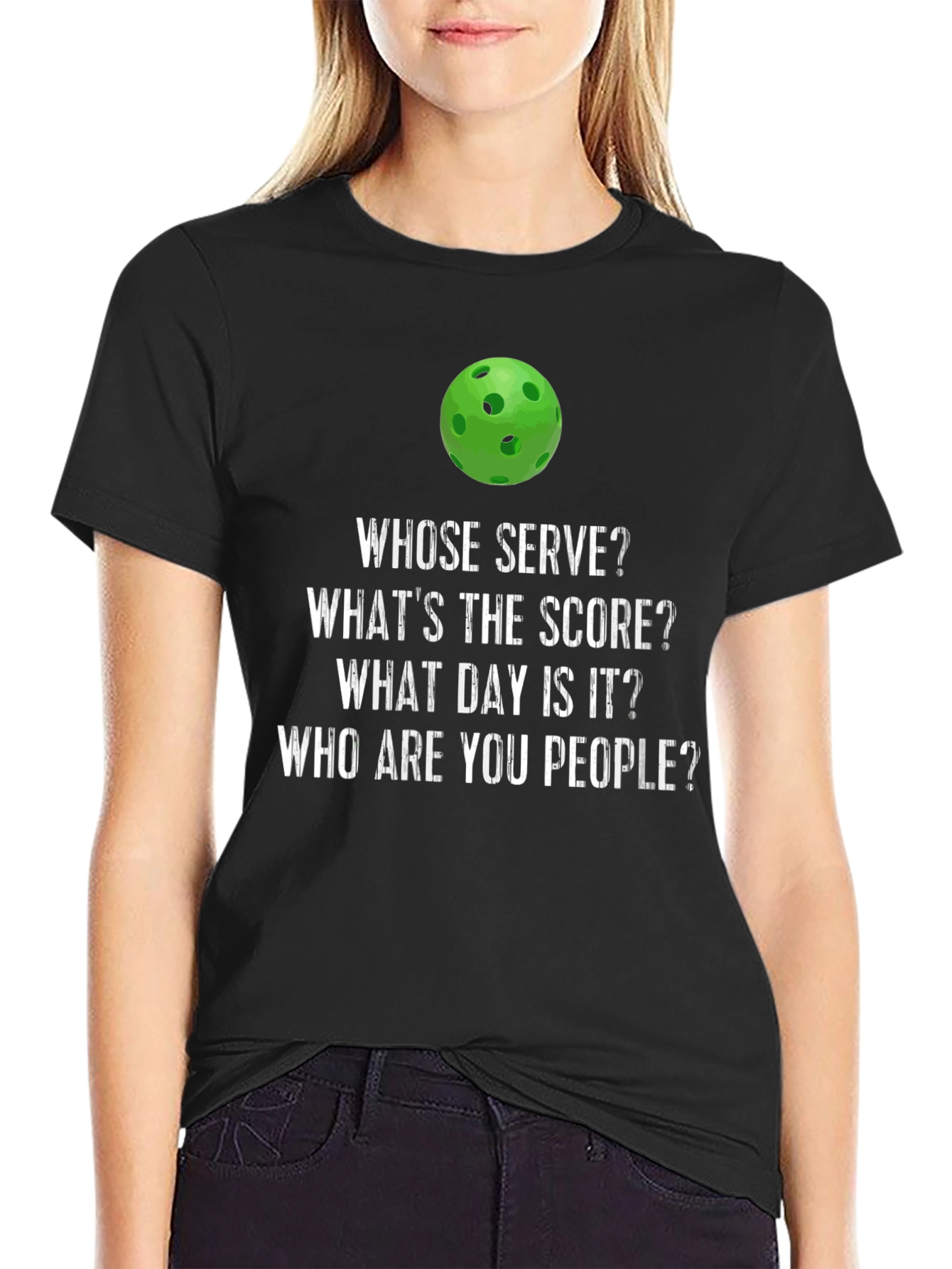 Pickleball T-Shirt: Whose Serve? Funny Pickleball Tee - 2