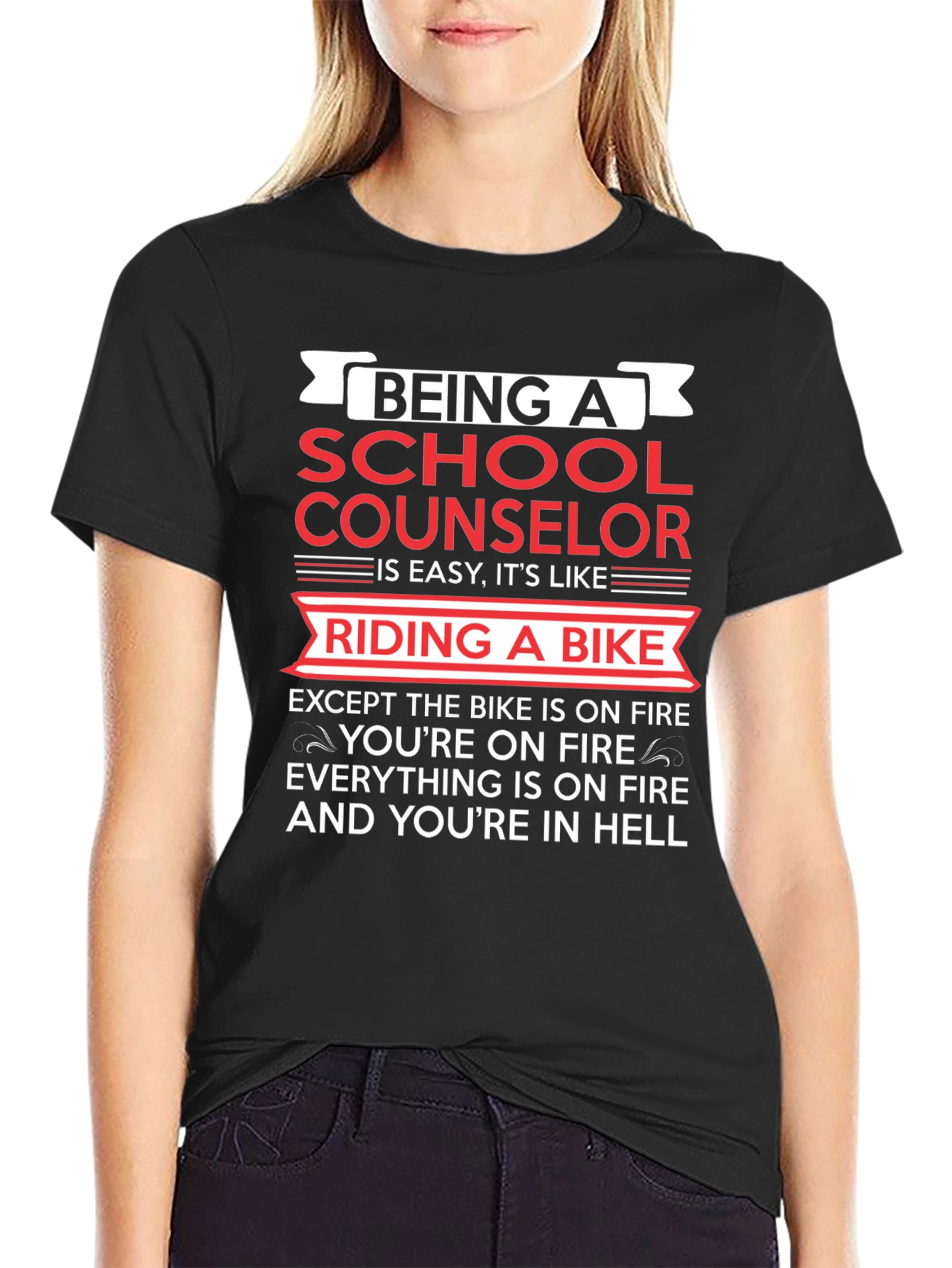 Black Being a School Counselor T-Shirt view 2
