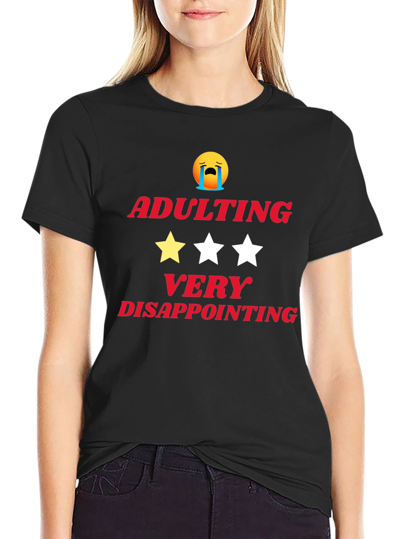 Black Adulting Disappointing T-Shirt view 2