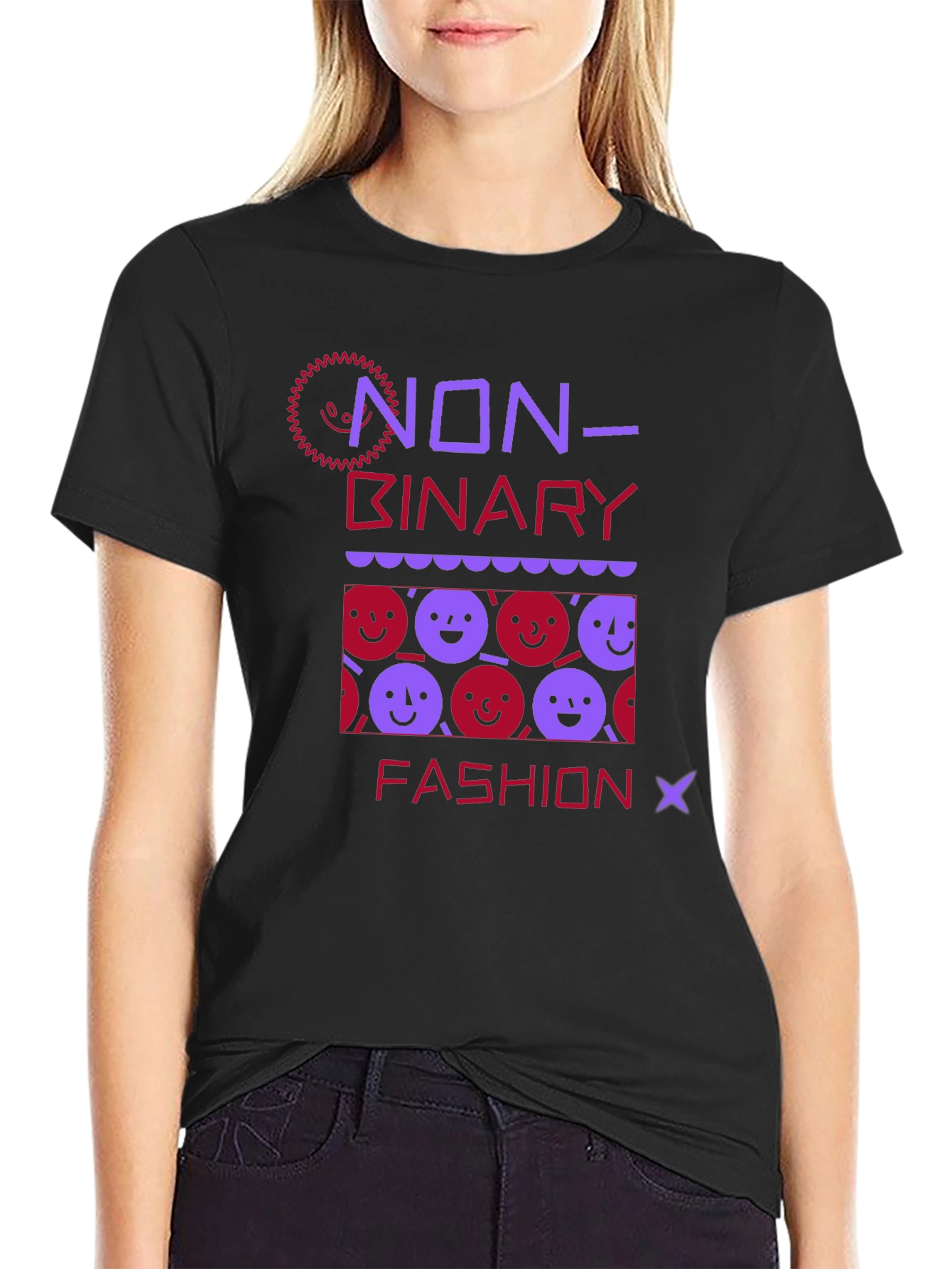 Black Non-Binary Fashion T-Shirt - Unisex  view 2