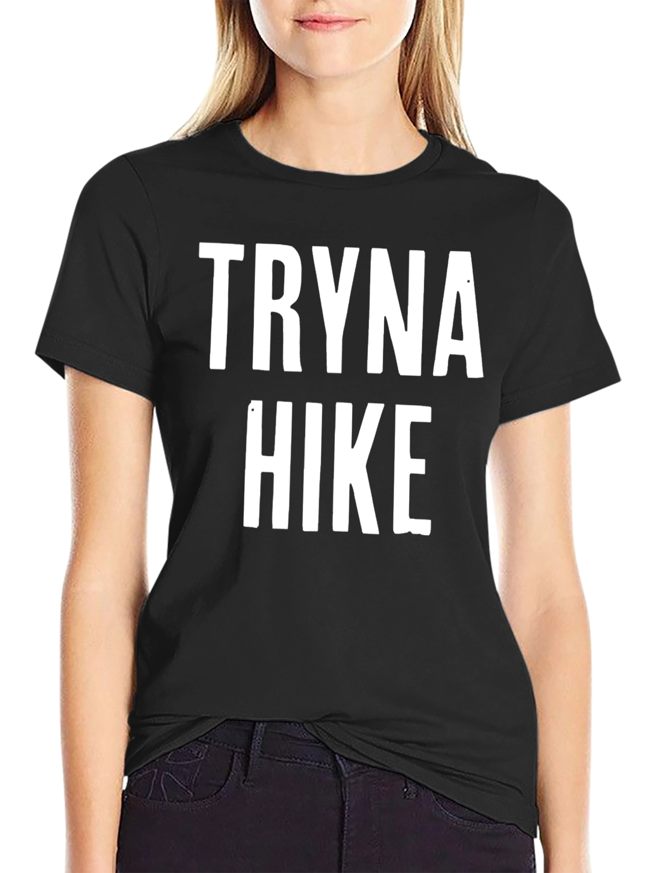 Black Tryna Hike Graphic Tee - Black view 2
