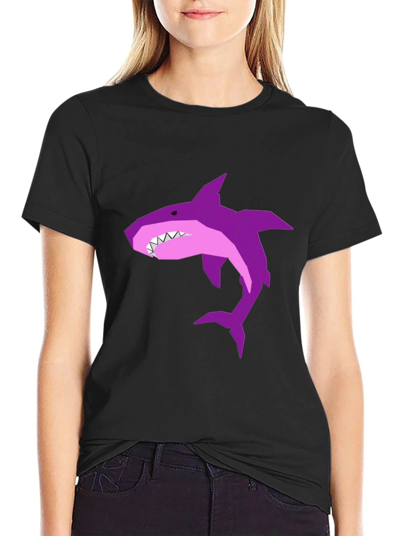 Black Shark Graphic Tee - Bold & Unique Style view 2