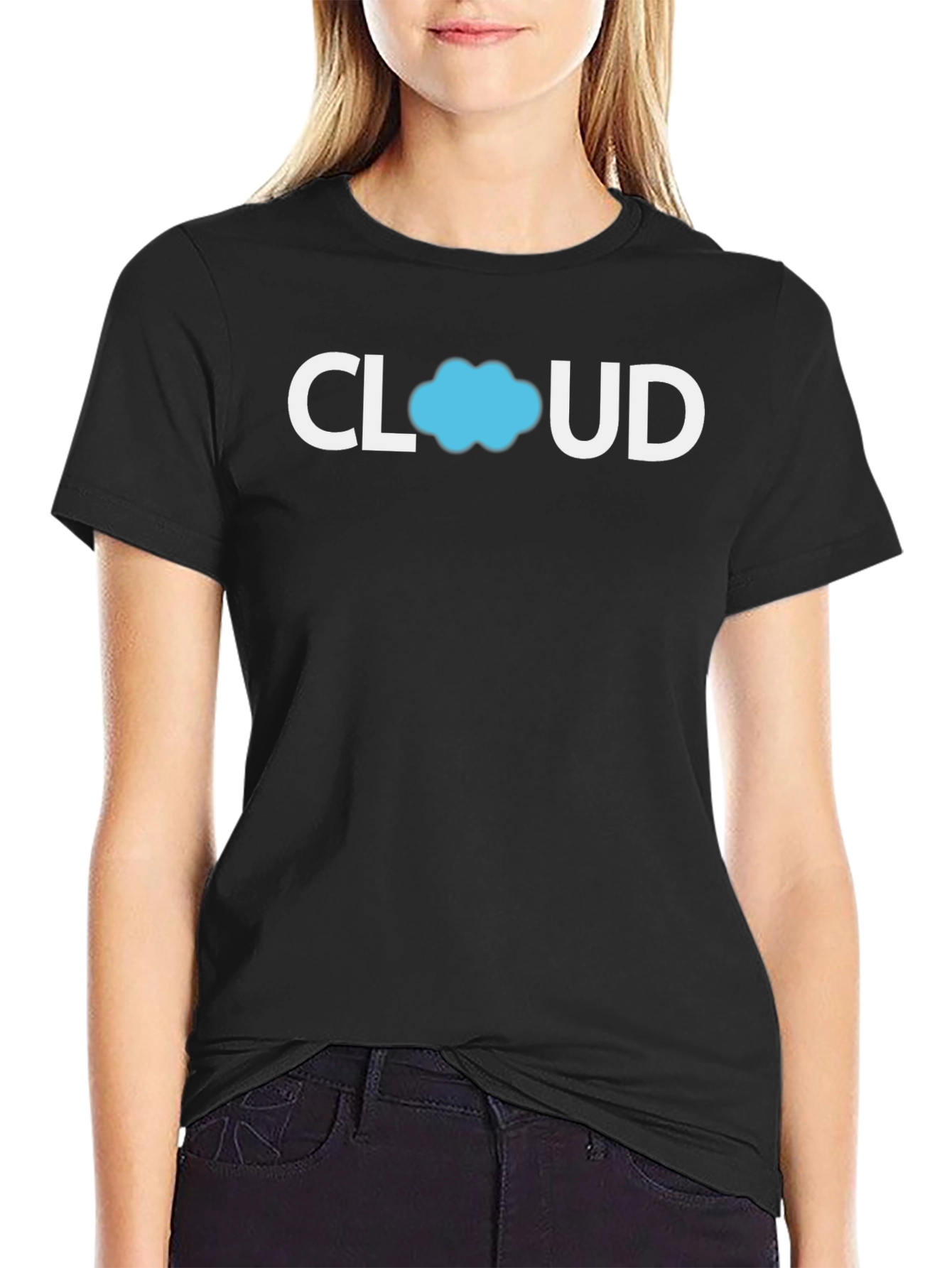 Black Cloud Graphic Black T-Shirt view 2