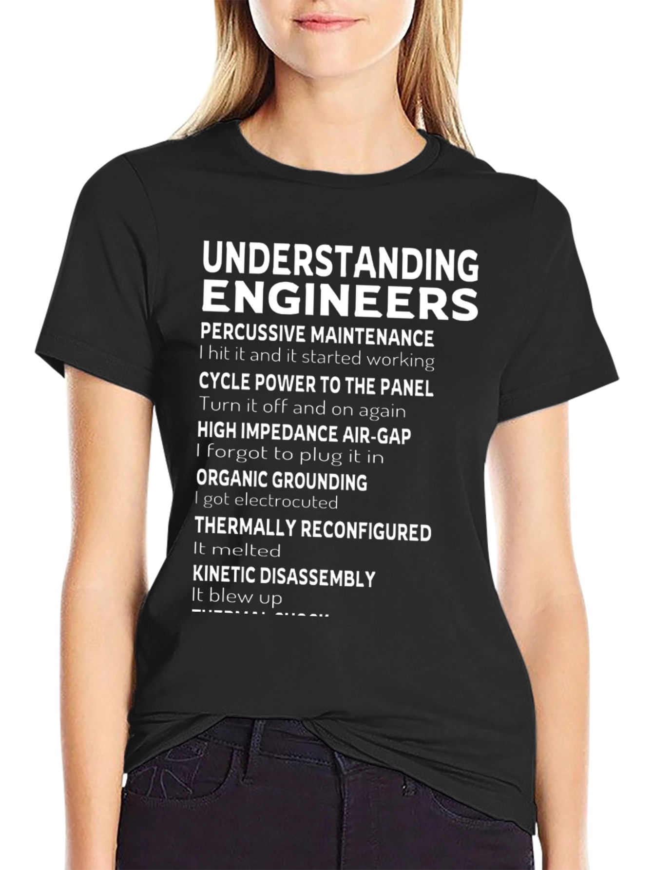 Black Understanding Engineers Black T-Shirt view 2